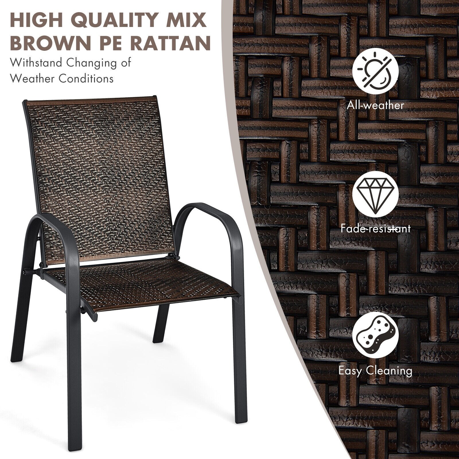 WELLFOR TDG10511CF-6 Patio-Chairs - View #3