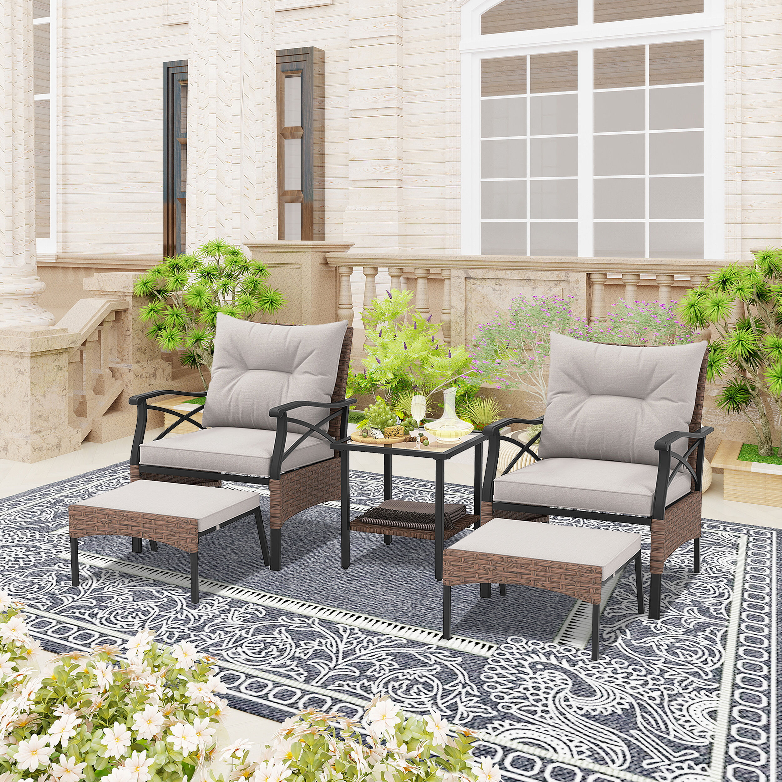 LIVIZA TDS11576BN Patio-Conversation-Sets - View #4