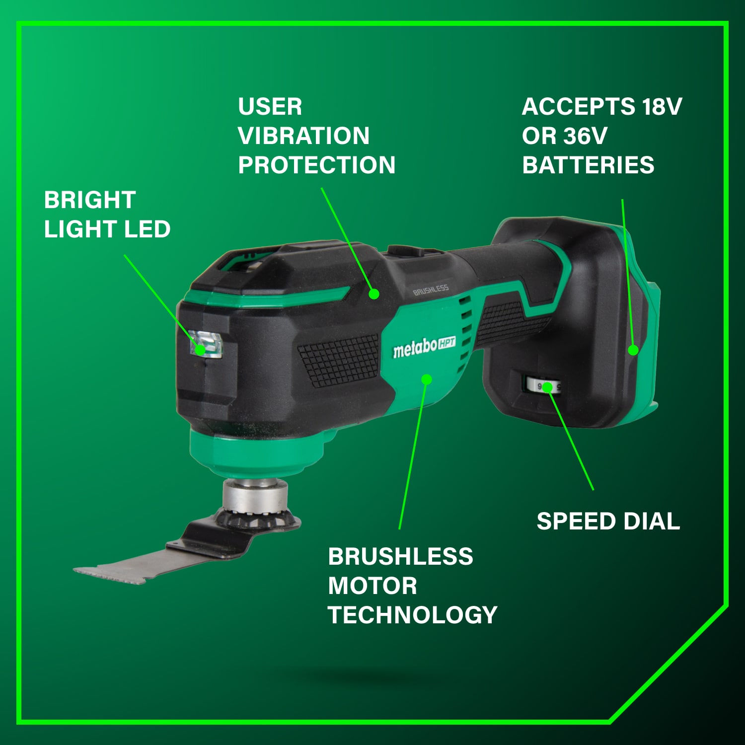 Metabo HPT CV18DAQ4M Oscillating-Tool-Kits - View #3