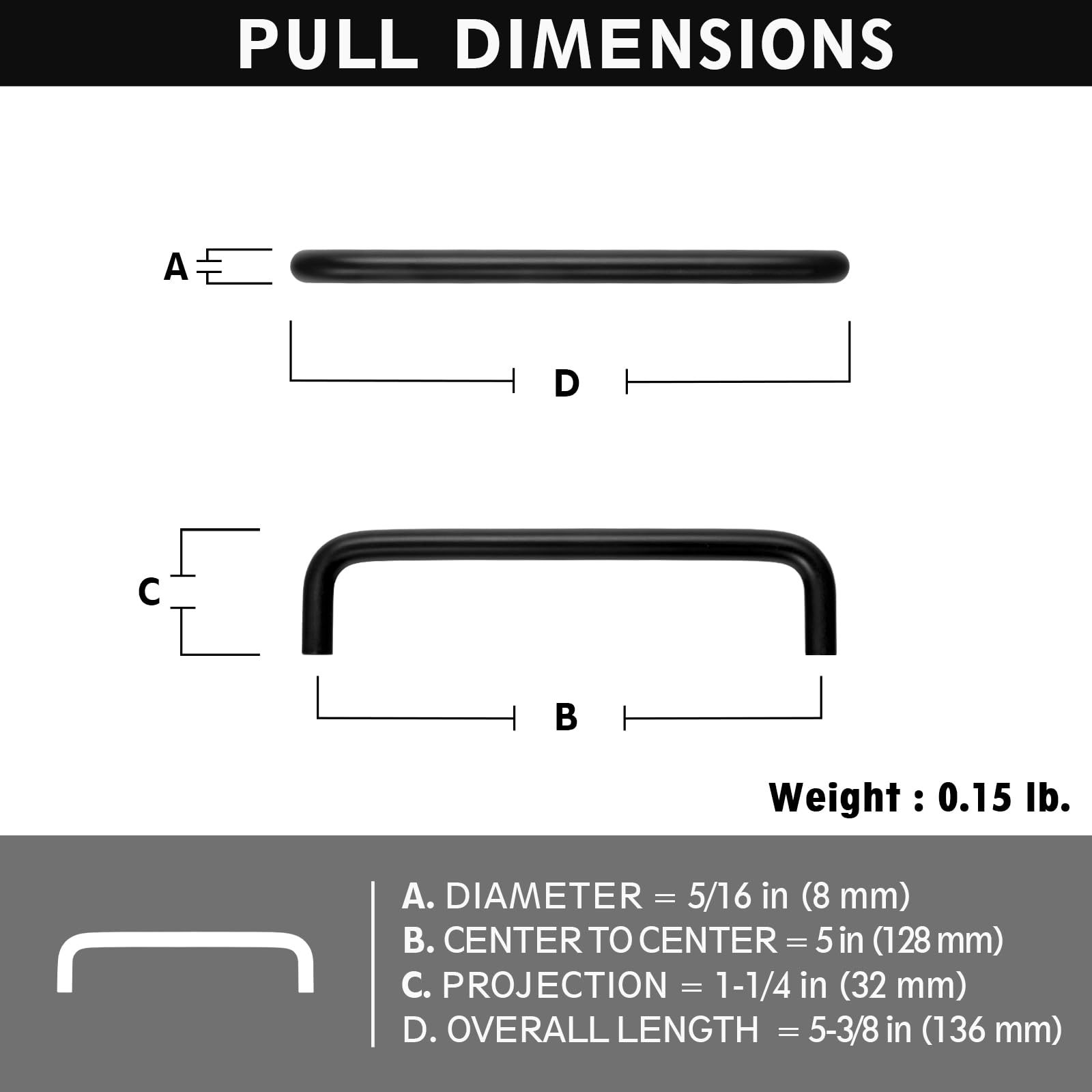 Miaokesen 7385B-128 Cabinet-Pulls - View #2