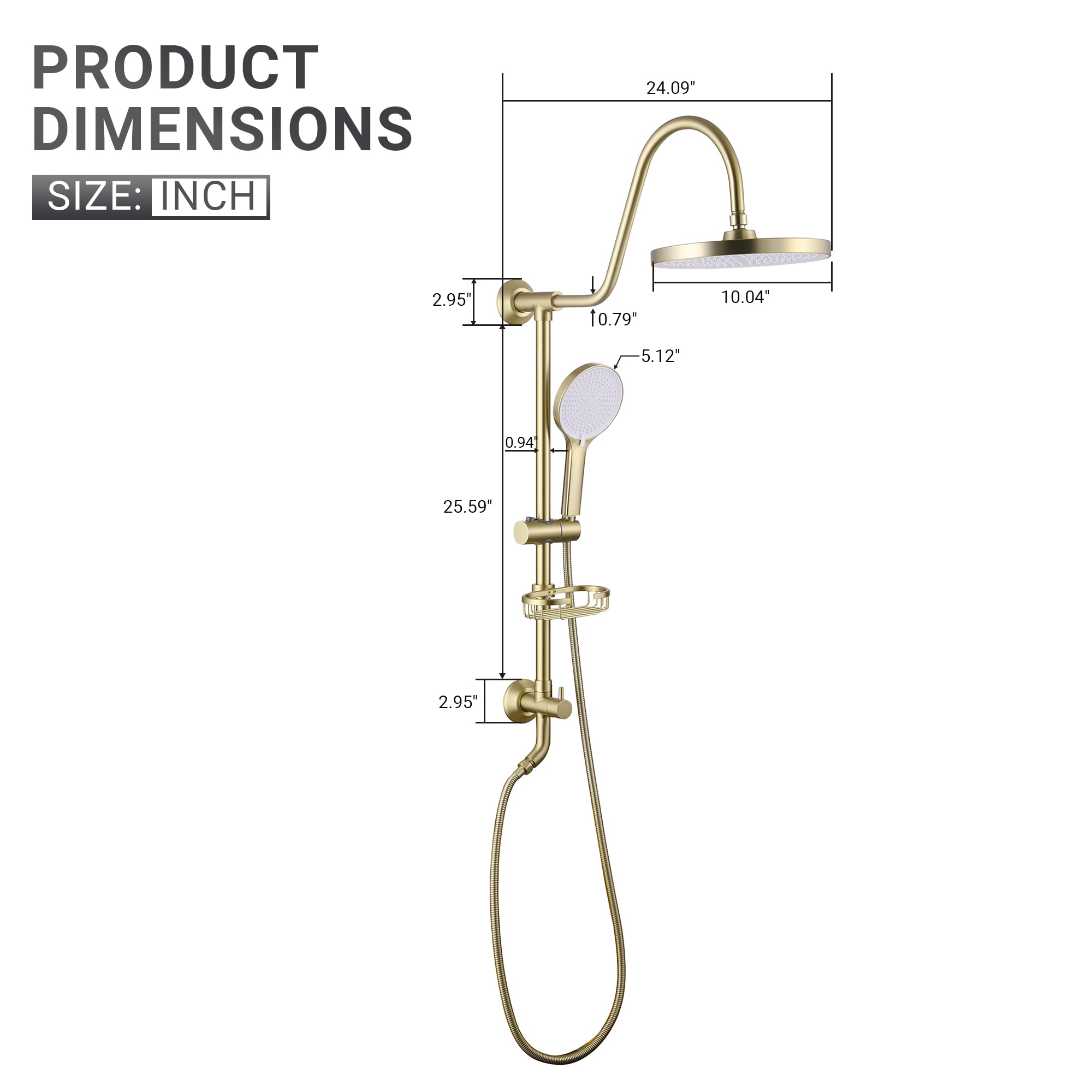Mondawe MD-RB1221 Showerhead-Bar-Panels - View #10