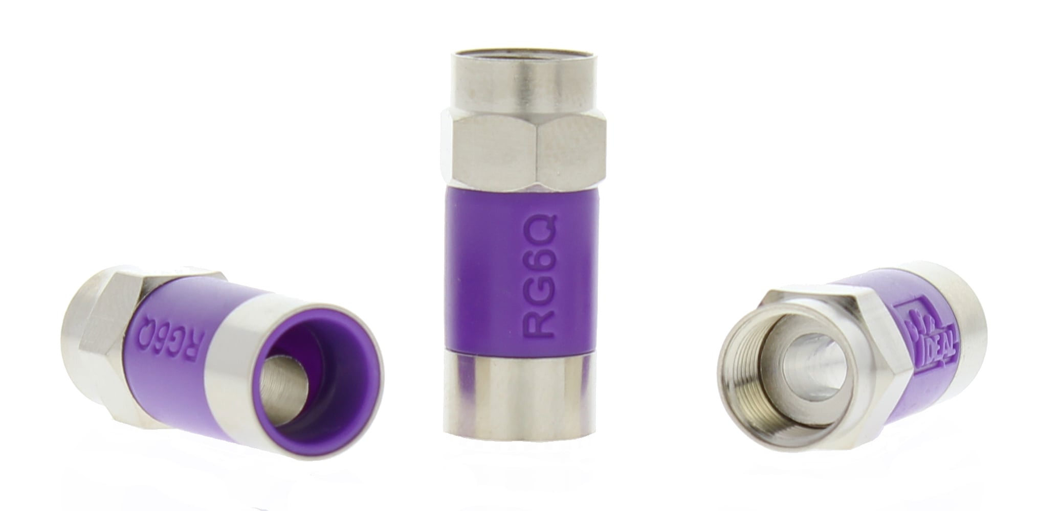 IDEAL 85-178 50 -Pack Brass Compression F-connector