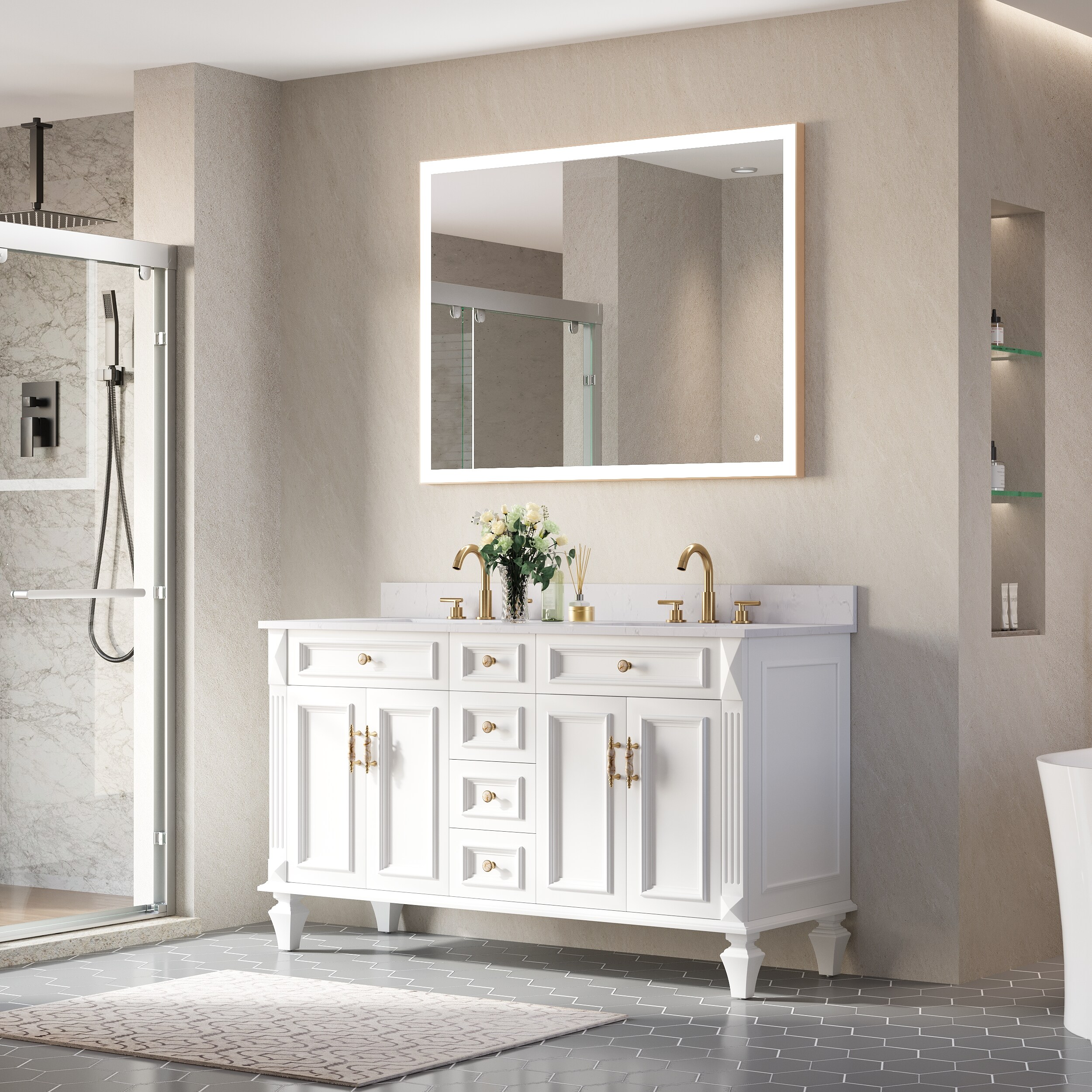 Forclover MRAL-5F4836GD Framed-Bath-Mirrors - View #16