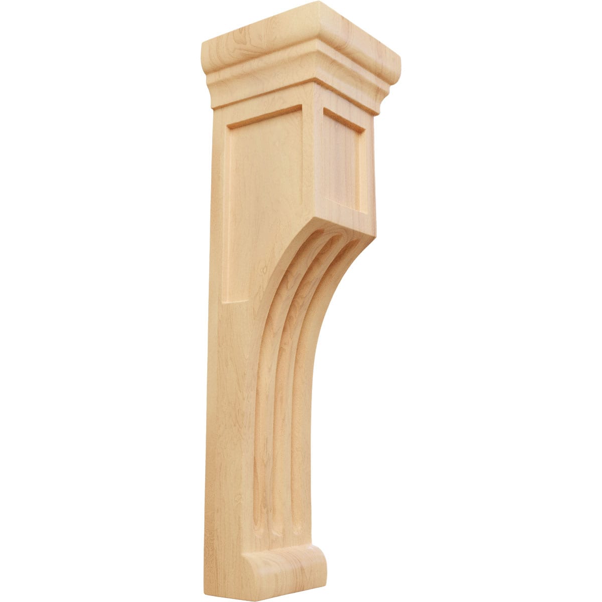 Ekena Millwork COR04X04X14RERO 4-in x 4.0-in x 14-in Unfinished Red oak Wood Paintable/Stainable Corbel