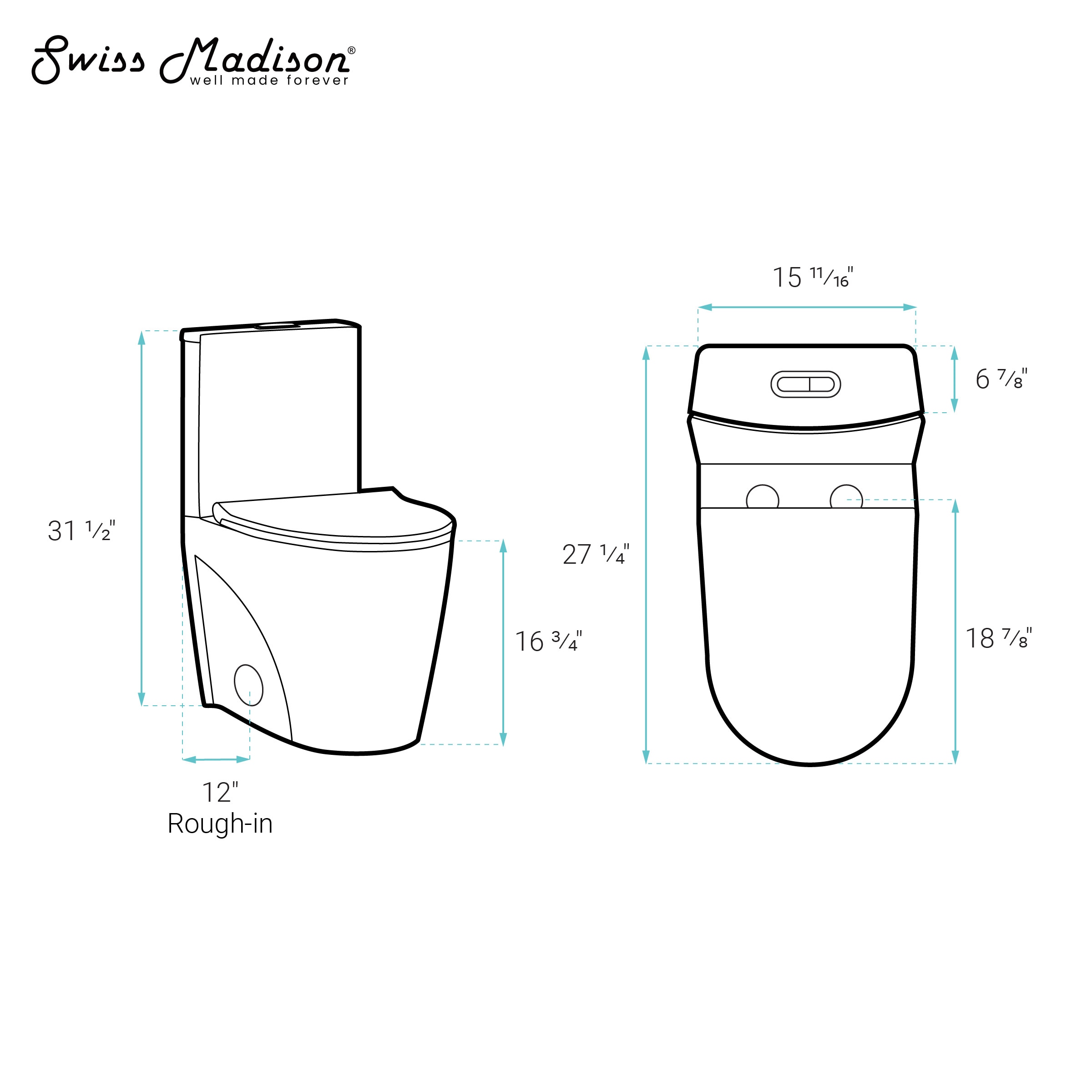 Swiss Madison SM-25-2TANG03WH toilets - View #5