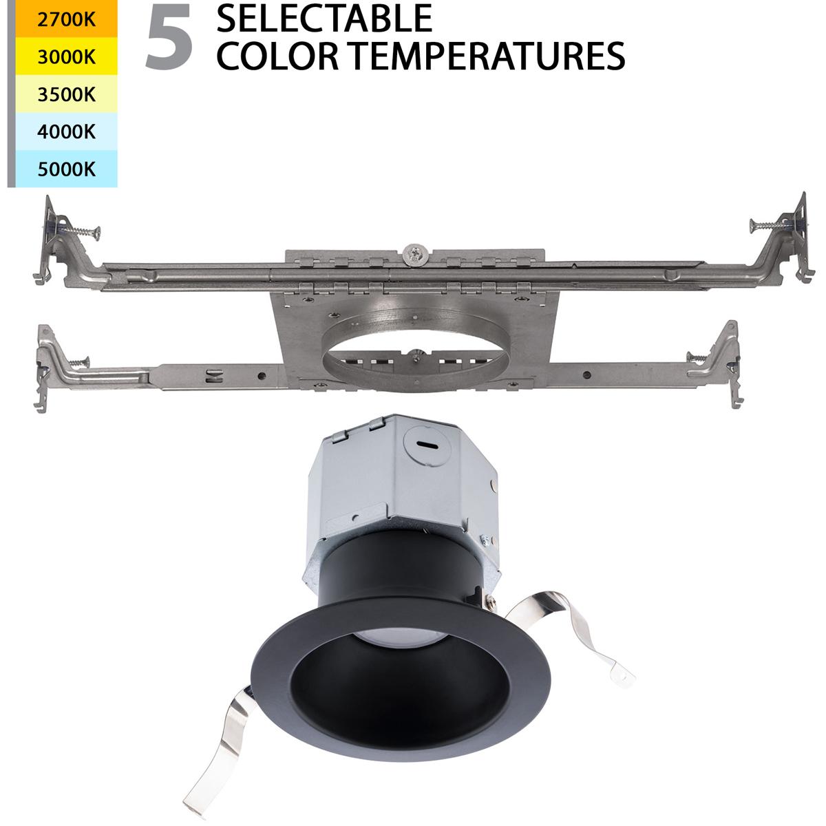 WAC Lighting 2554619 R4DRDN-F9CS-BK Pop-in LED Black Complete Kit Recessed Lighting