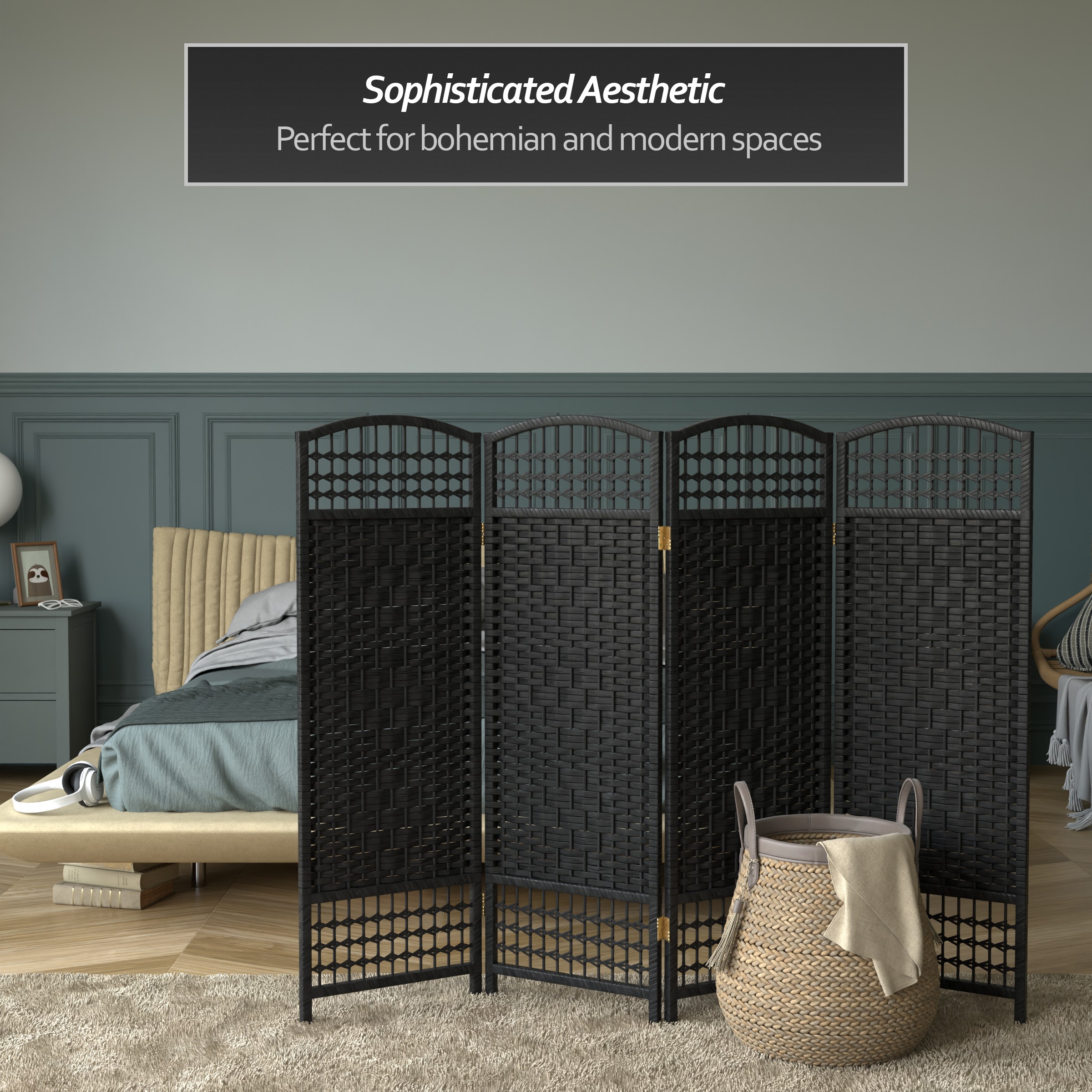 Red Lantern FB-4DMND-BLK-4P Indoor-Privacy-Screens - View #6