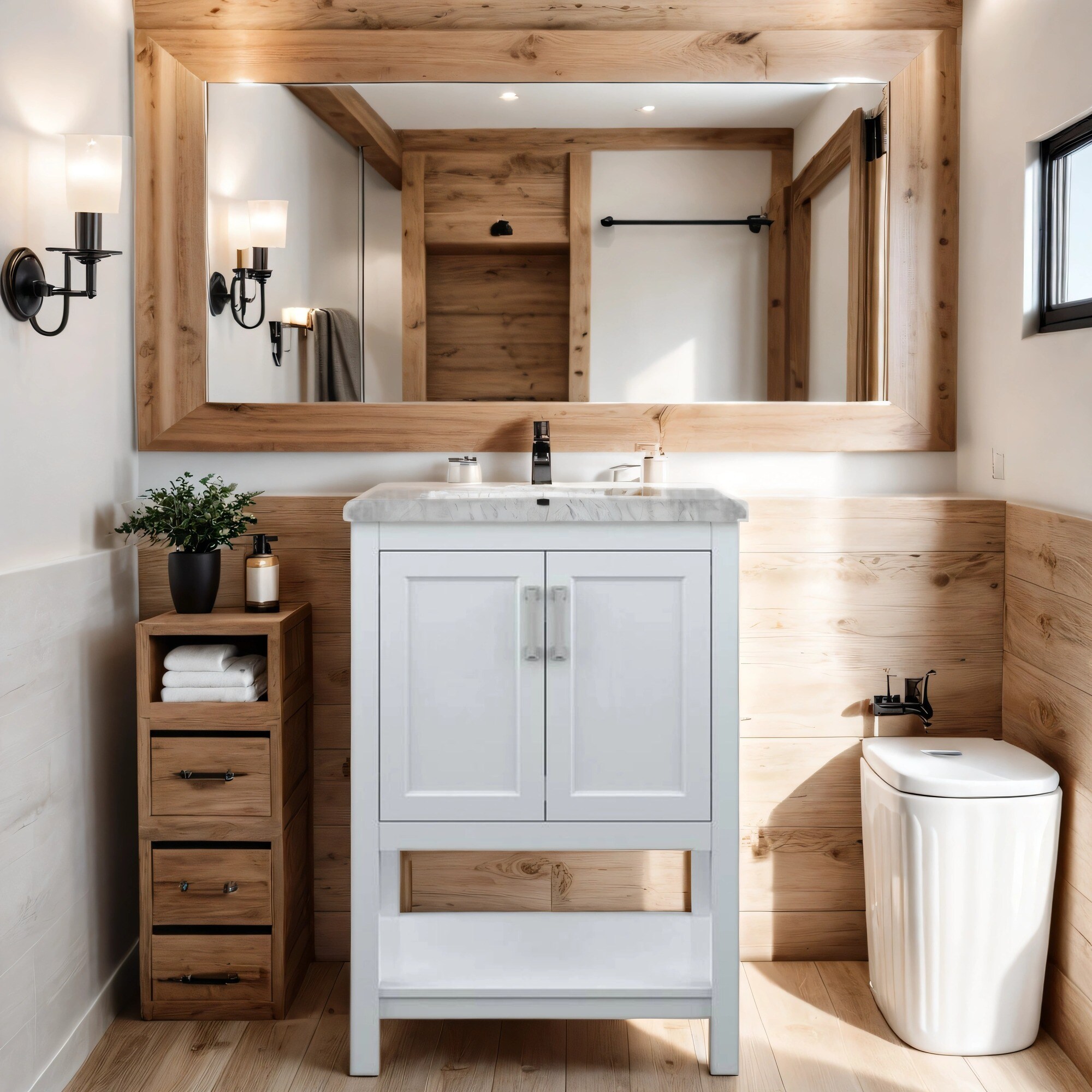 Design Element AF-25-WHI Bath-Vanity-Combo - View #4