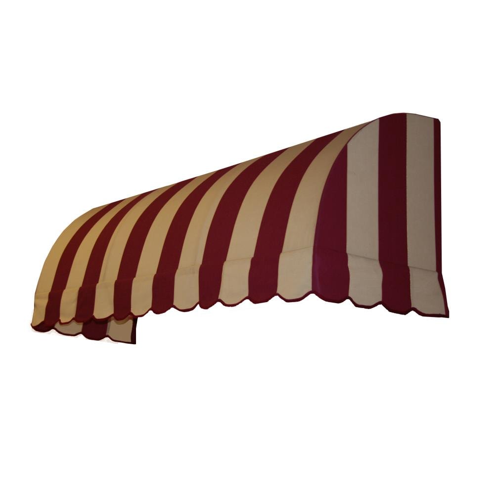 Awntech Savannah 64 5 In Wide X 24 In Projection Burgundy Tan Solid