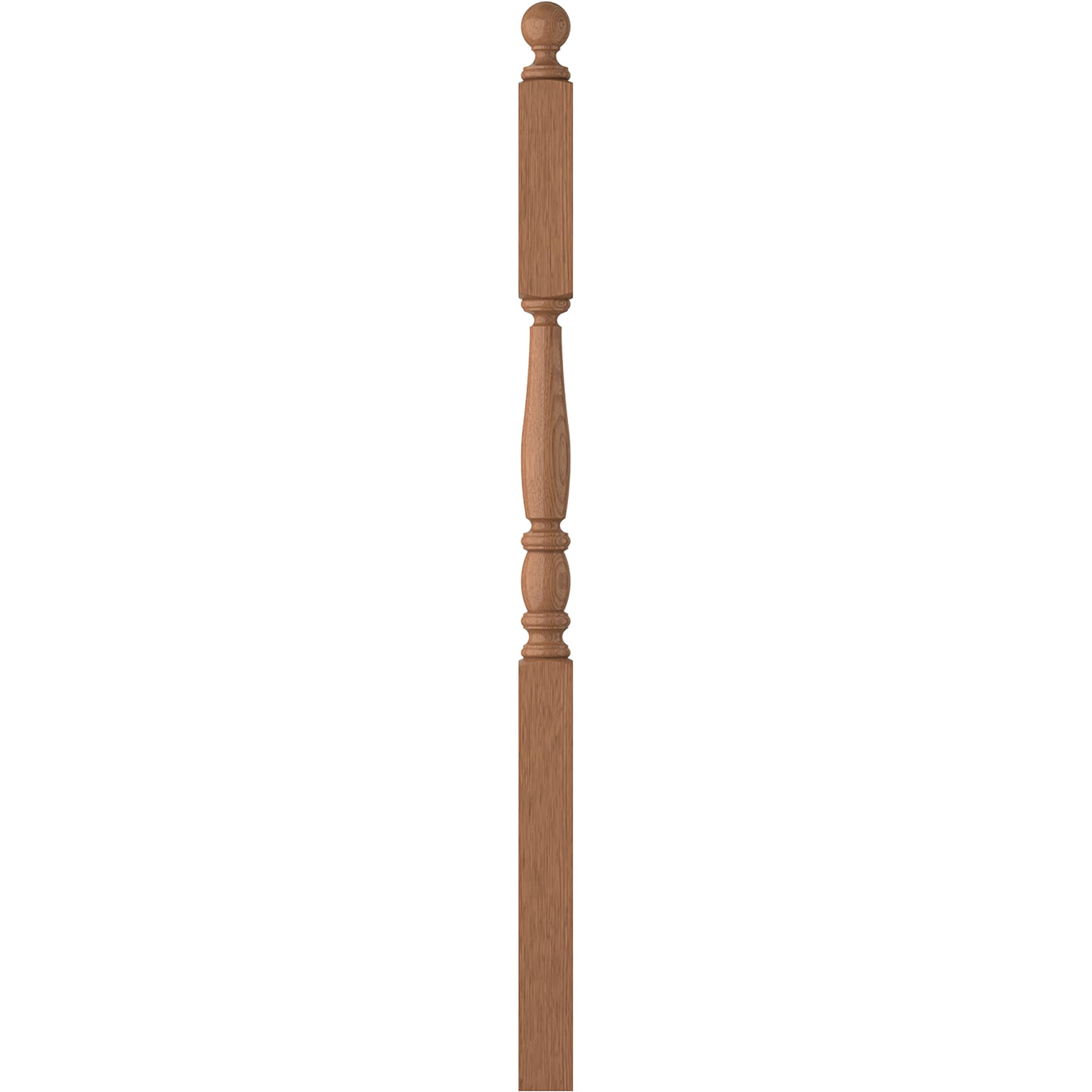 L.J. Smith Stair Systems LJP-3245BT-WO LaSalle 3-in x 57.6875-in Unfinished White oak Balcony Stair Newel Post