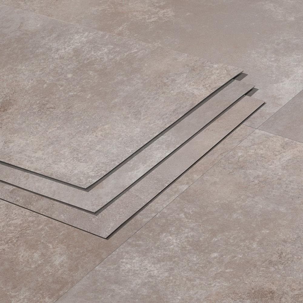 Artmore Tile EXT3RD106438 Wildmist Gray Stone look 12.0-mil x 12-in W x 24-in L Waterproof and Water Resistant Glue down Luxury Vinyl Tile Flooring ( 42.04-sq ft Carton )