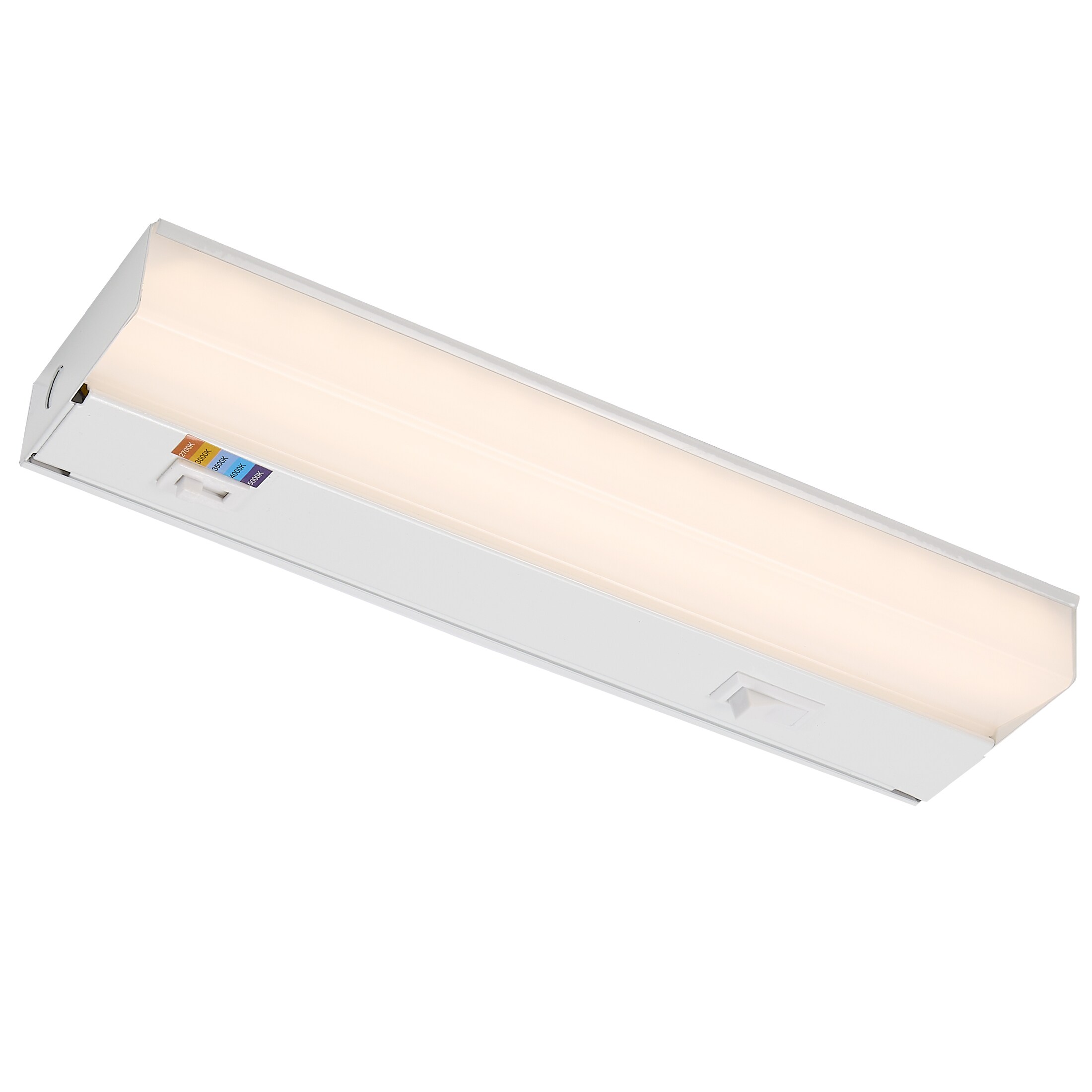 12" White Gloss LED Under Cabinet Light with Color Changing