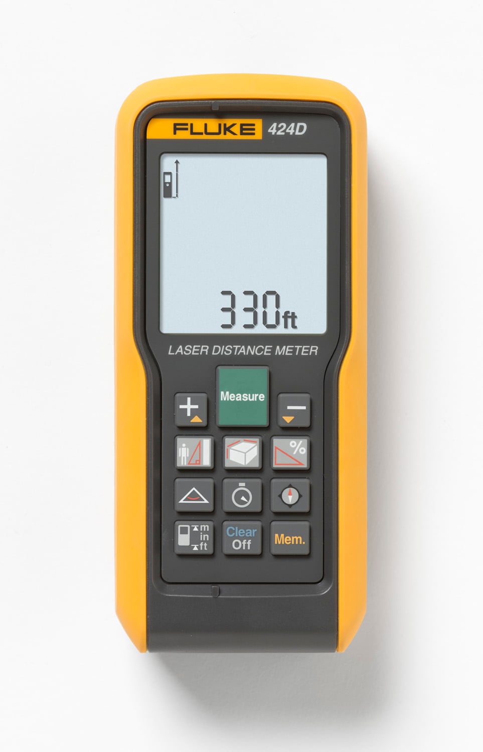 424D 330-ft Indoor/Outdoor Laser Distance Measurer with Backlit Display | -424D - Fluke FLUKE-424D