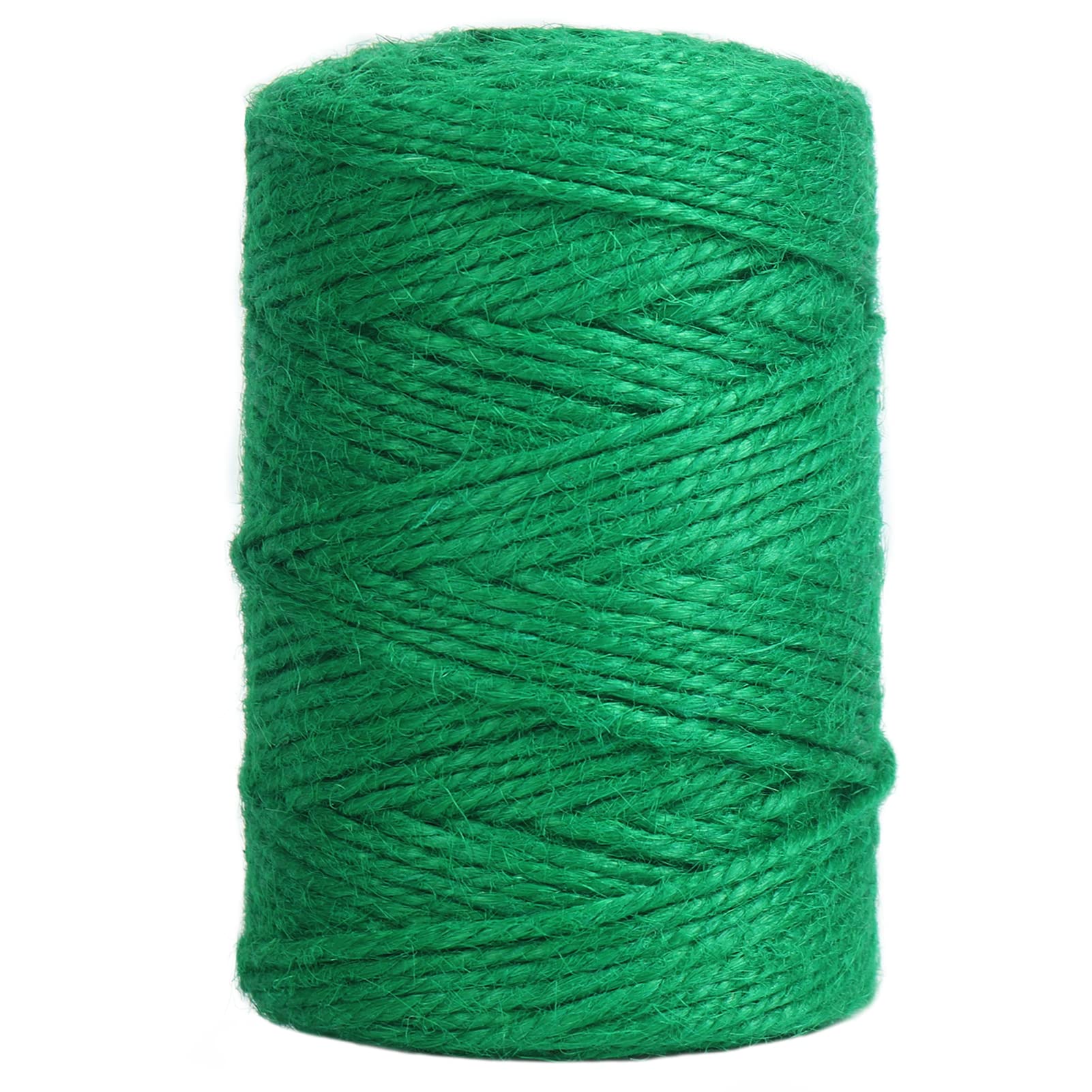 Phyfalip Garden Twine 328 Feet Green Jute String 3mm Thick Strong Plant Ties for Climbing Plants Tomatoes Crafts Gift Wrapping Decoration 1 Roll #LPF0616P051