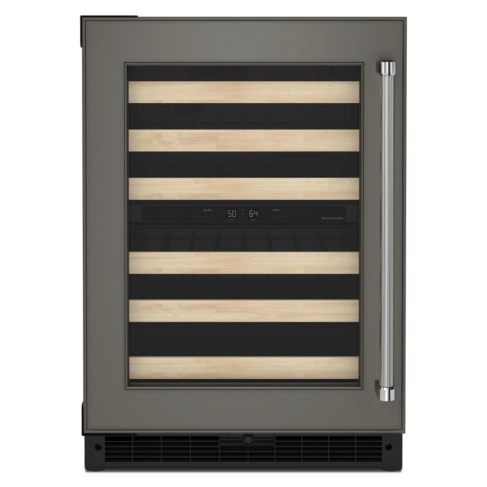KitchenAid KUWL214KPA 23.88-Inches W 46 -Bottles Panel Ready Dual Zone Cooling Built-in Indoor Wine Cooler