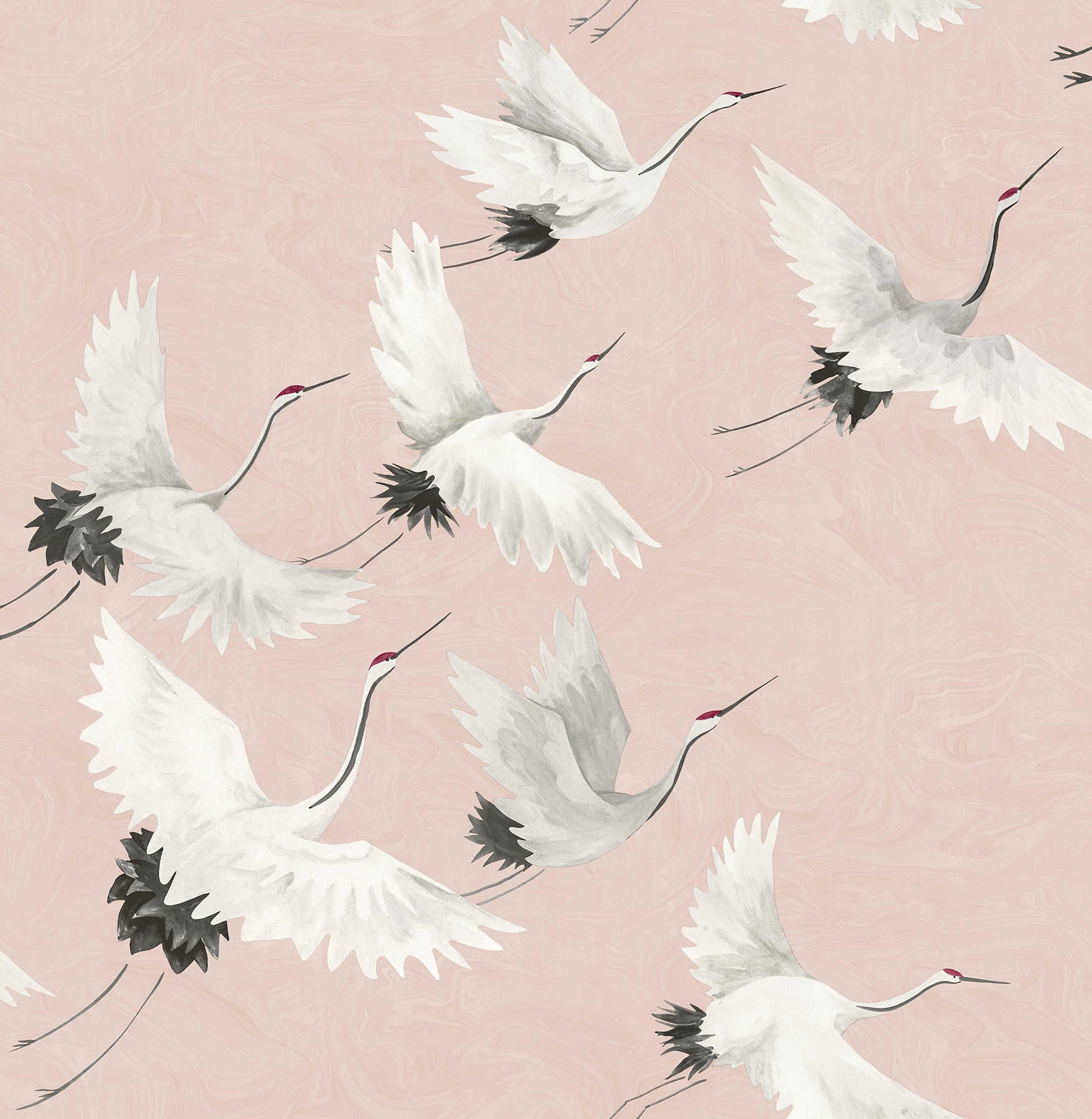 Brewster 2904-24305 Fresh Start Kitchen and Bath 56.38-Sq. Feet Pink Non-woven Birds Unpasted Wallpaper