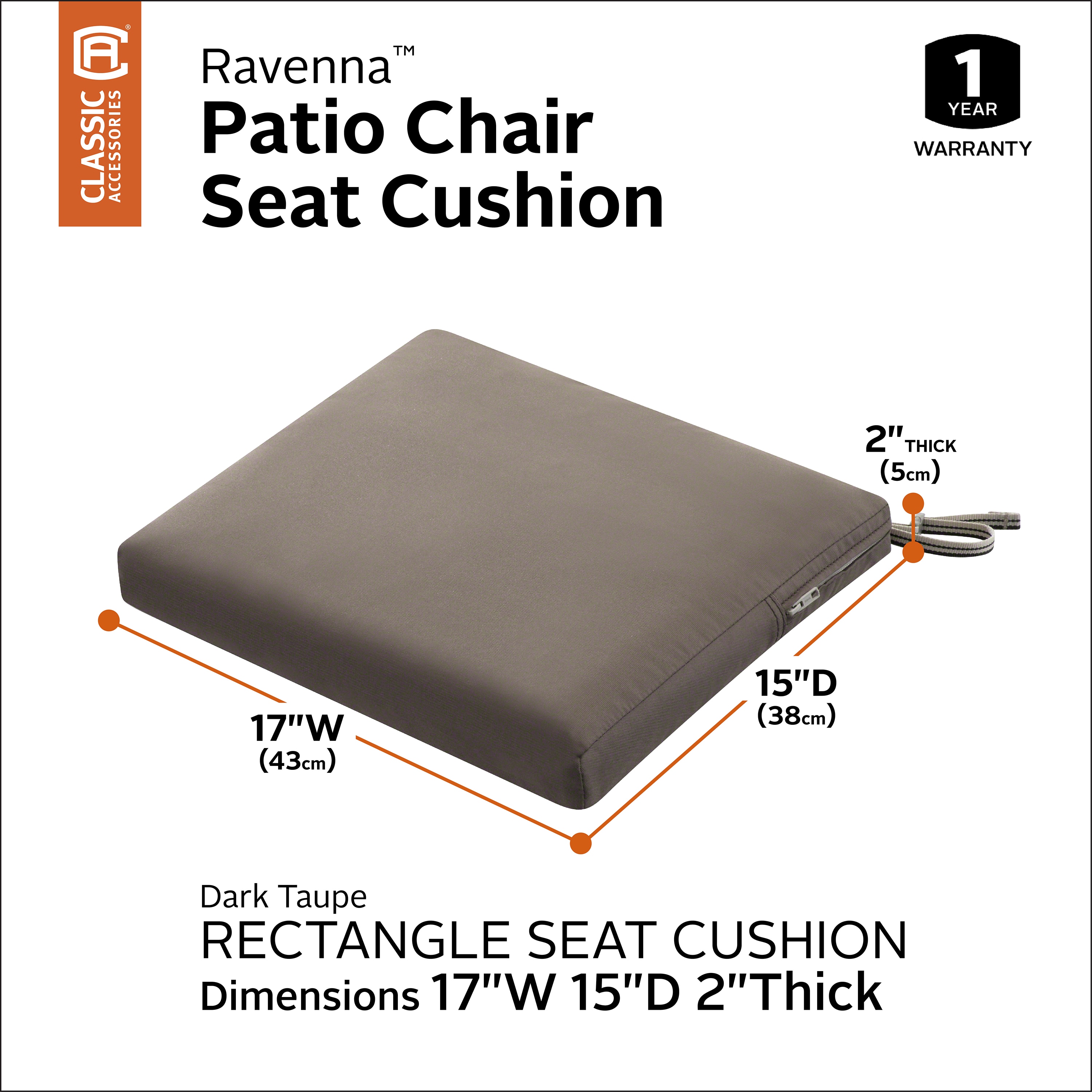 Classic Accessories 62-030-TAUPE-EC Patio-Furniture-Cushions - View #6