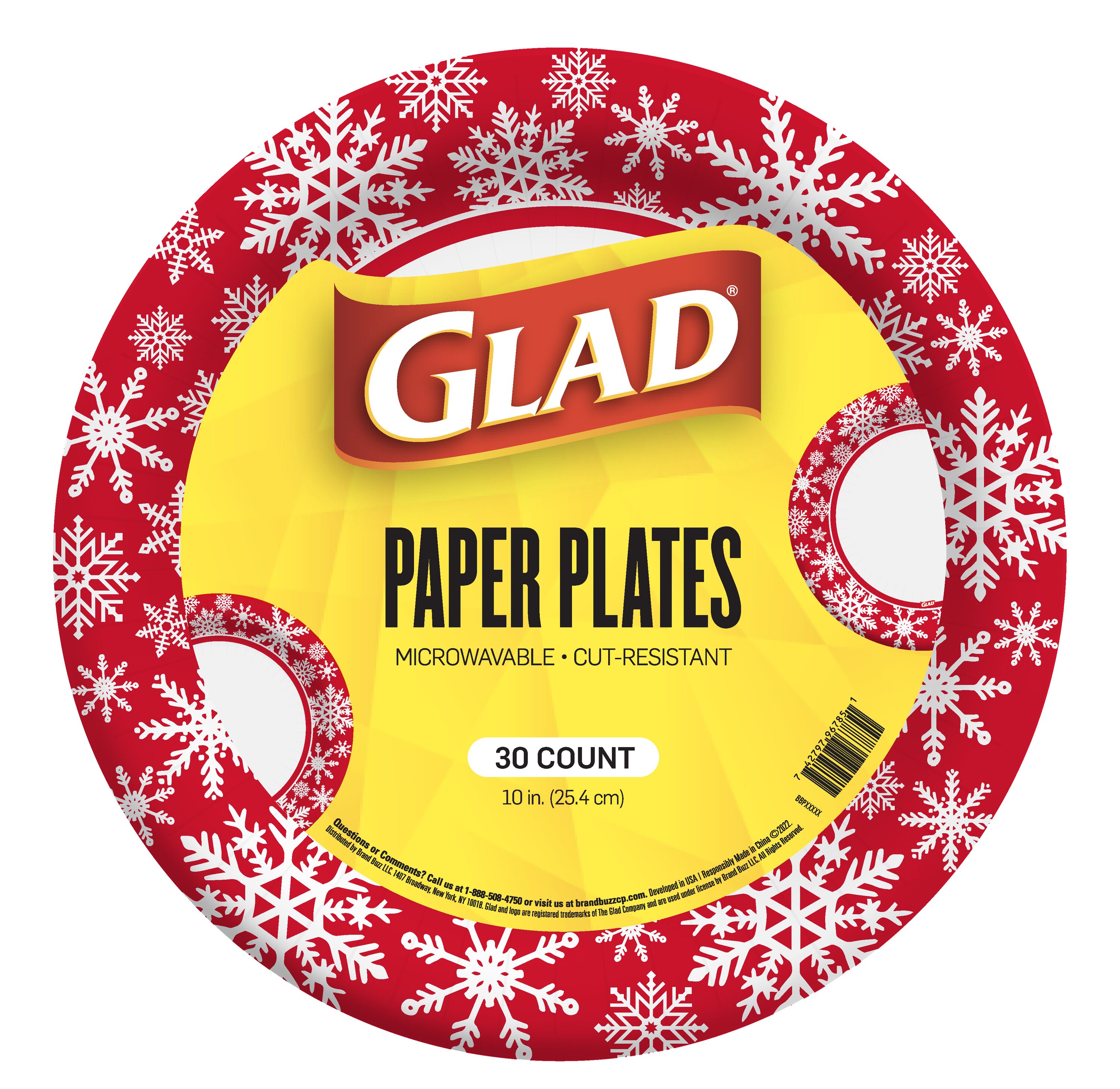 Paper Plates 9 inch Bulk Paper Plates | White Paper Party Plates | Uncoated Disposable Microwavable Paper Plates | Microwave Safe Dishes for