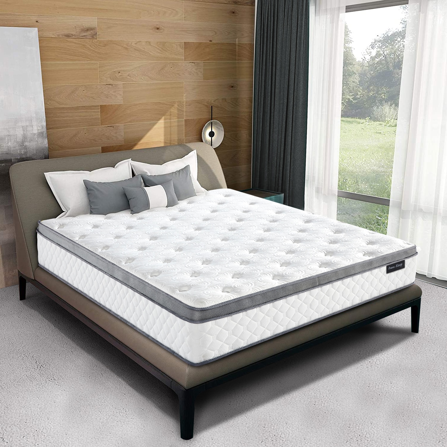 12-in Queen Hybrid Memory Foam/Coil Blend Mattress in a Box in the  Mattresses department at