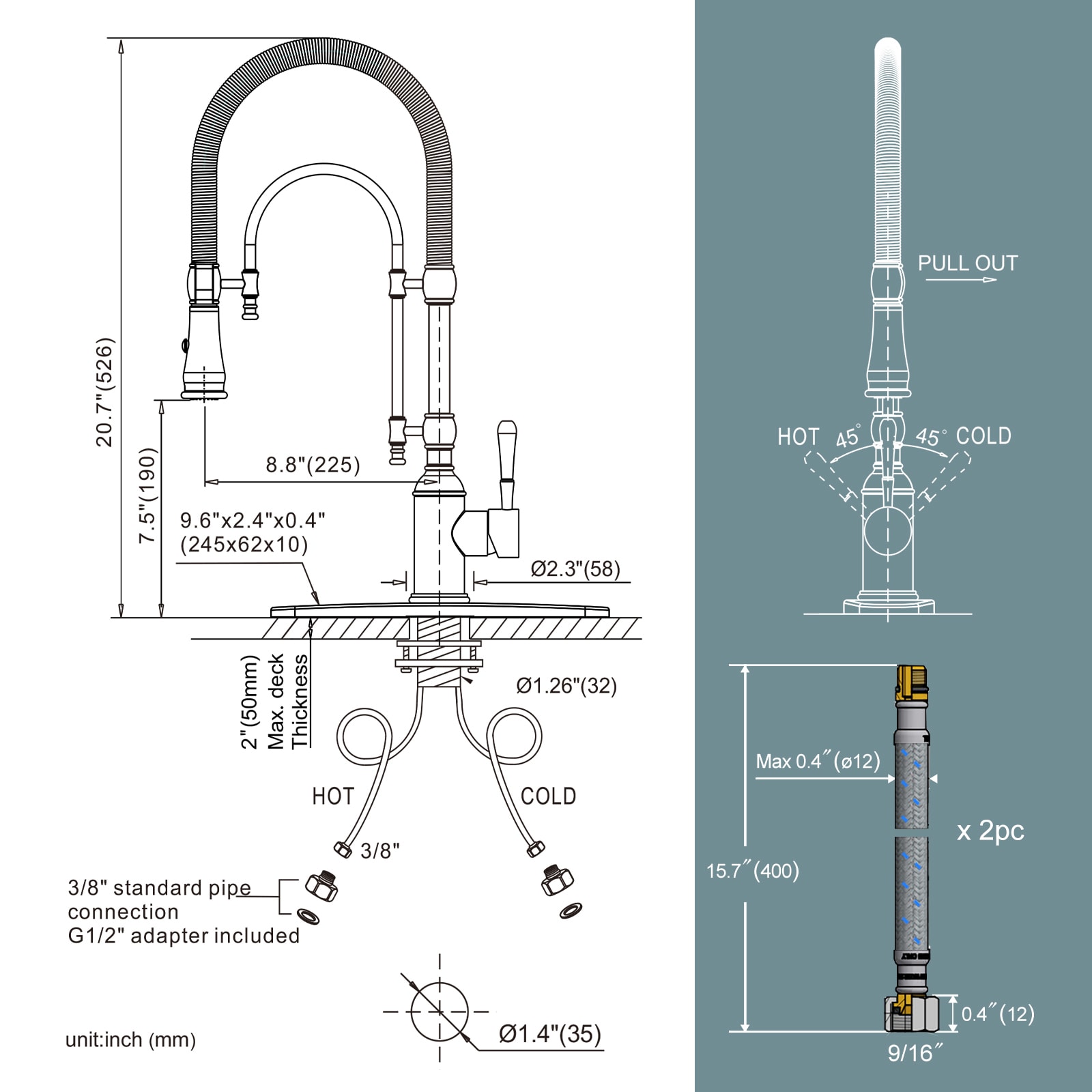 WOWOW KB122009B-L Kitchen-Faucets - View #7
