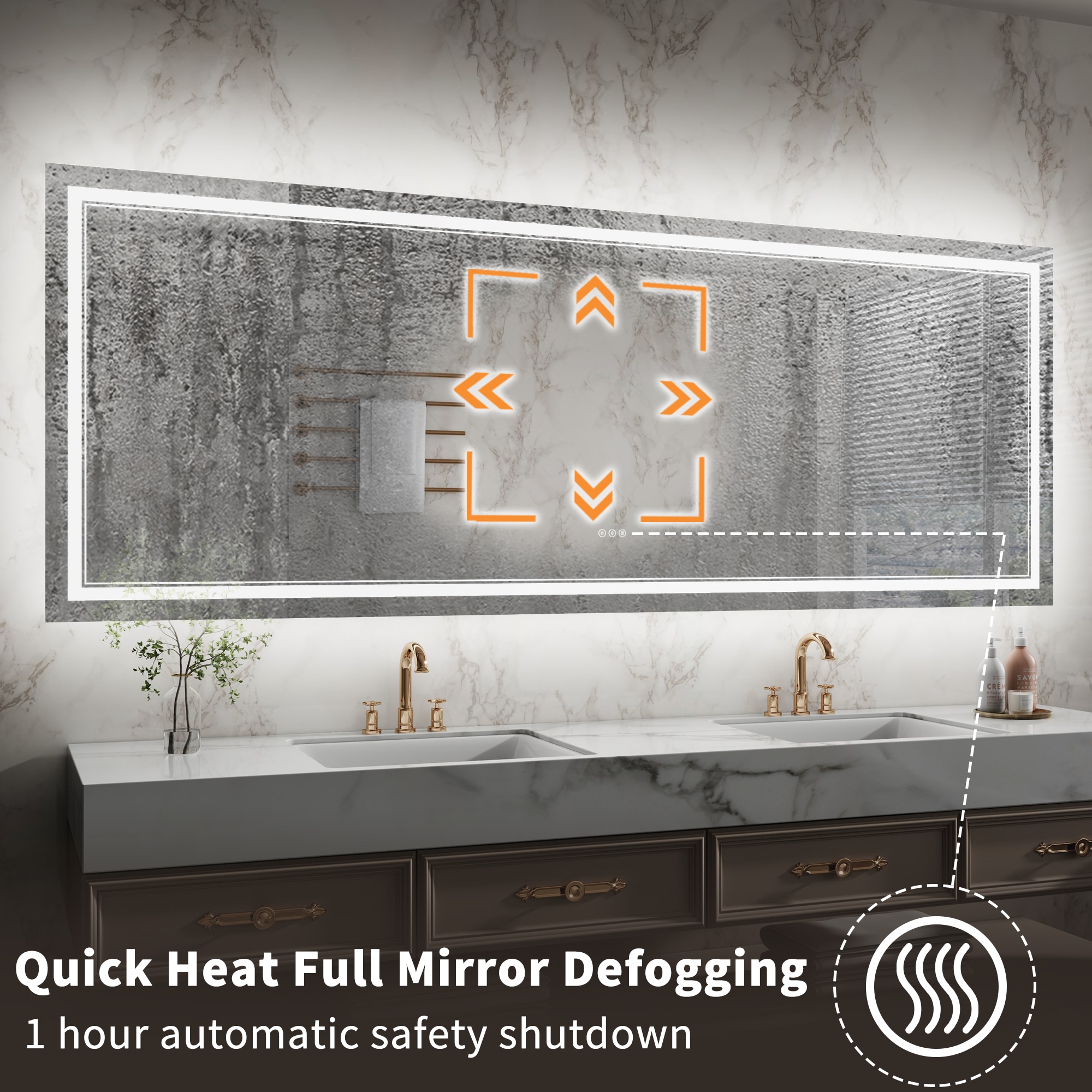 ExBrite EXBM6036V12 Framed-Bath-Mirrors - View #9