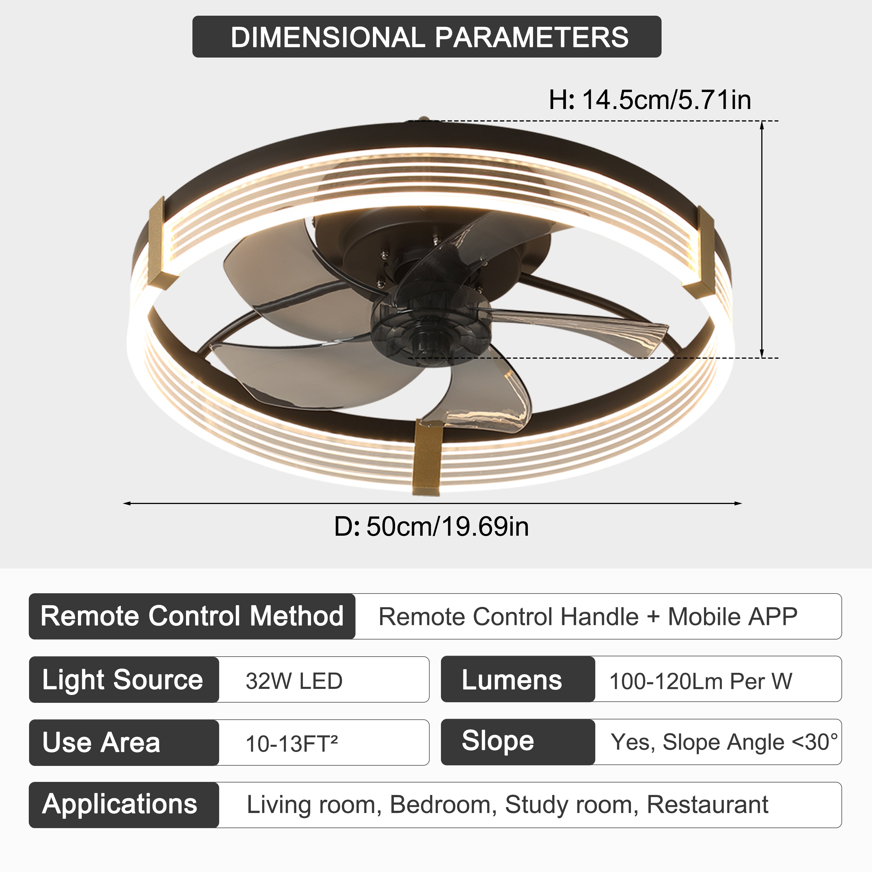 GoYeel ZF004BL Ceiling-Fans - View #7