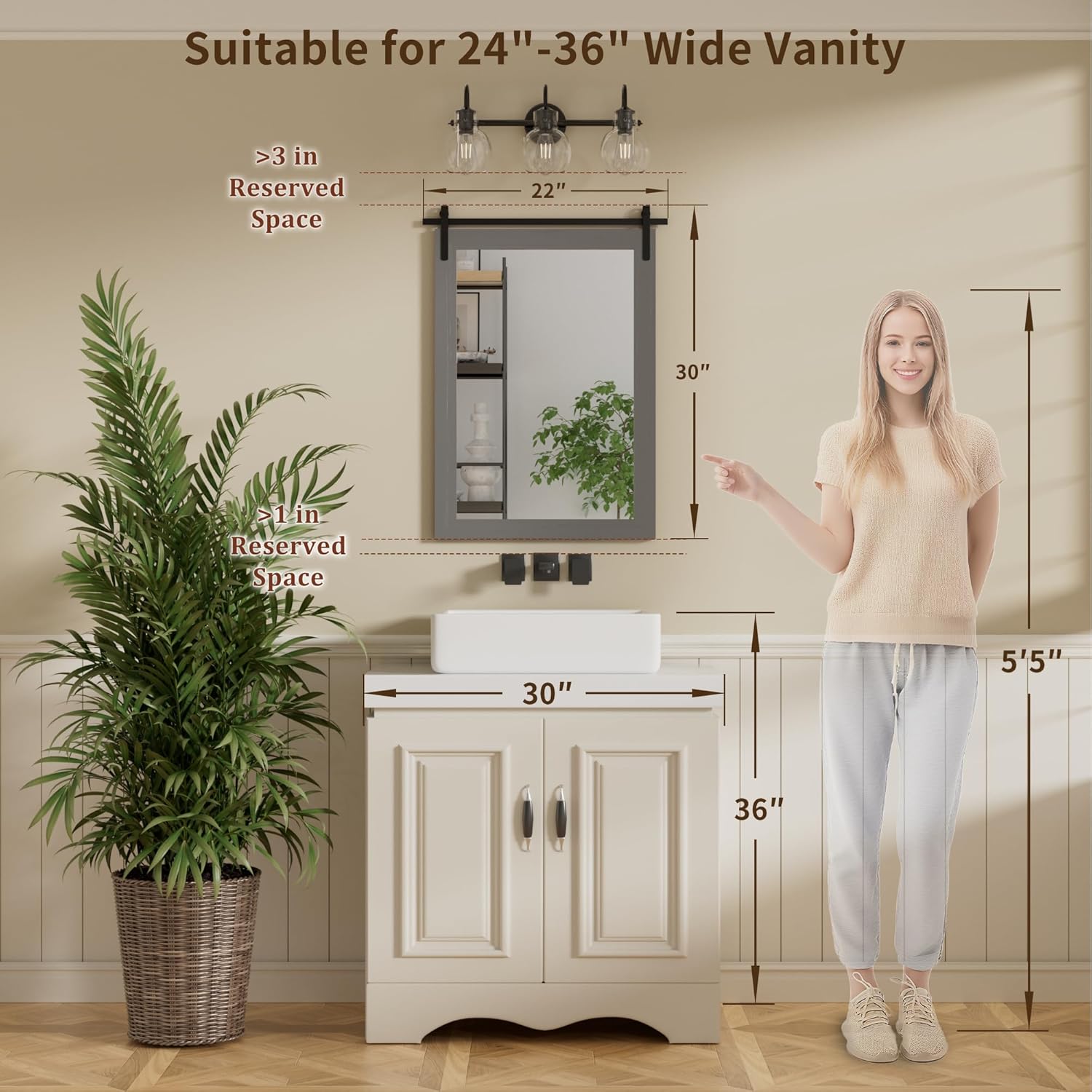 PAIHOME LS-2016-WIRW Decor-Mirrors - View #3