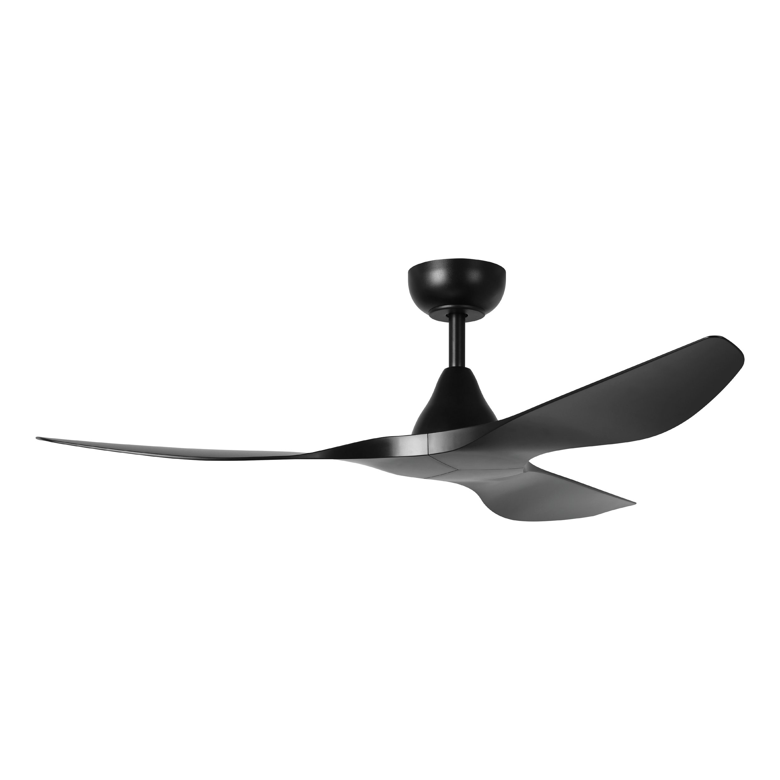 EGLO 235111-5202A Surfline 52-in Smart Black with Black Blades Ceiling Fan Without Light - Remote Included ( 3 -Blade )