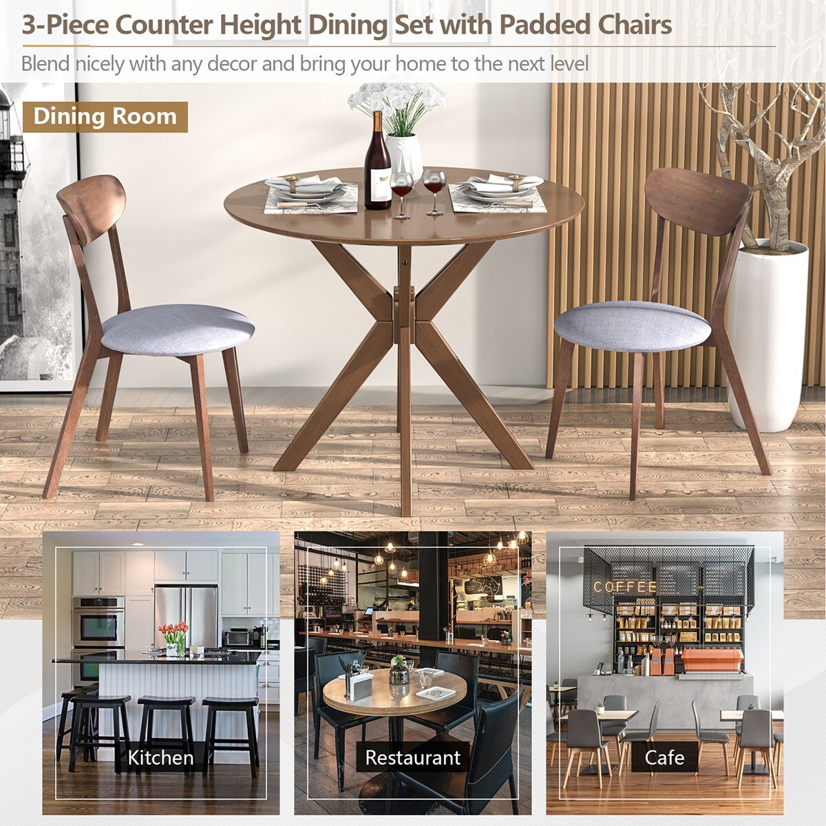 Costway KC53447+KC54183 Dining-Sets - View #5