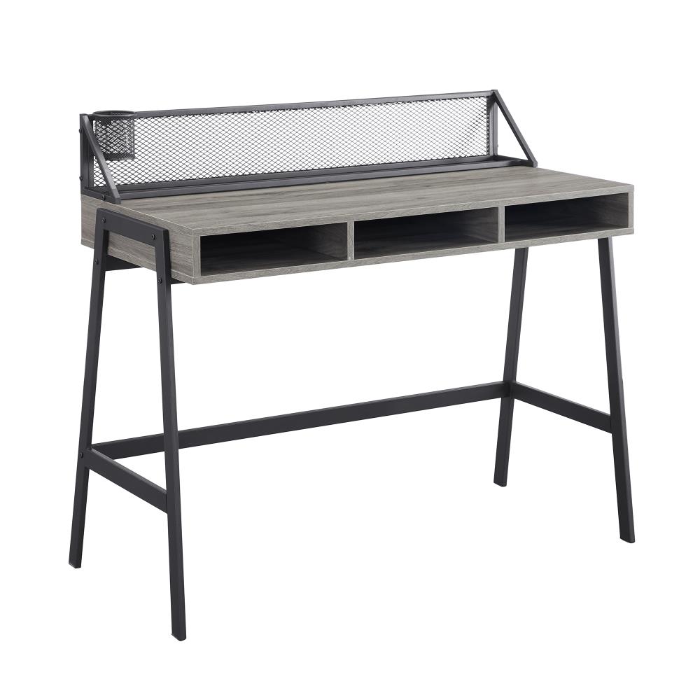 Walker Edison LW42CORMBSG 42-in Gray Writing Desk