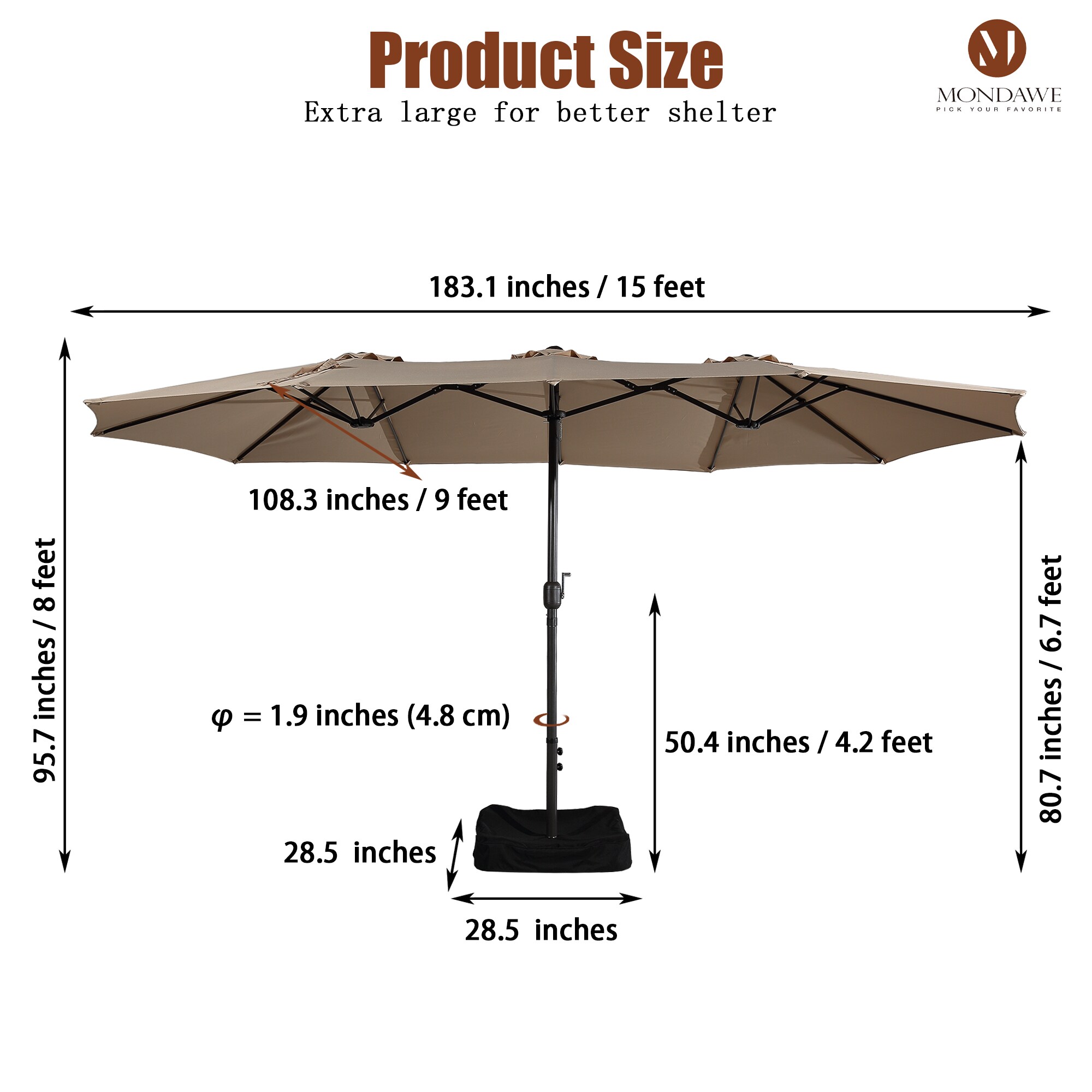 Mondawe 82CF-HY Umbrellas-2 - View #8
