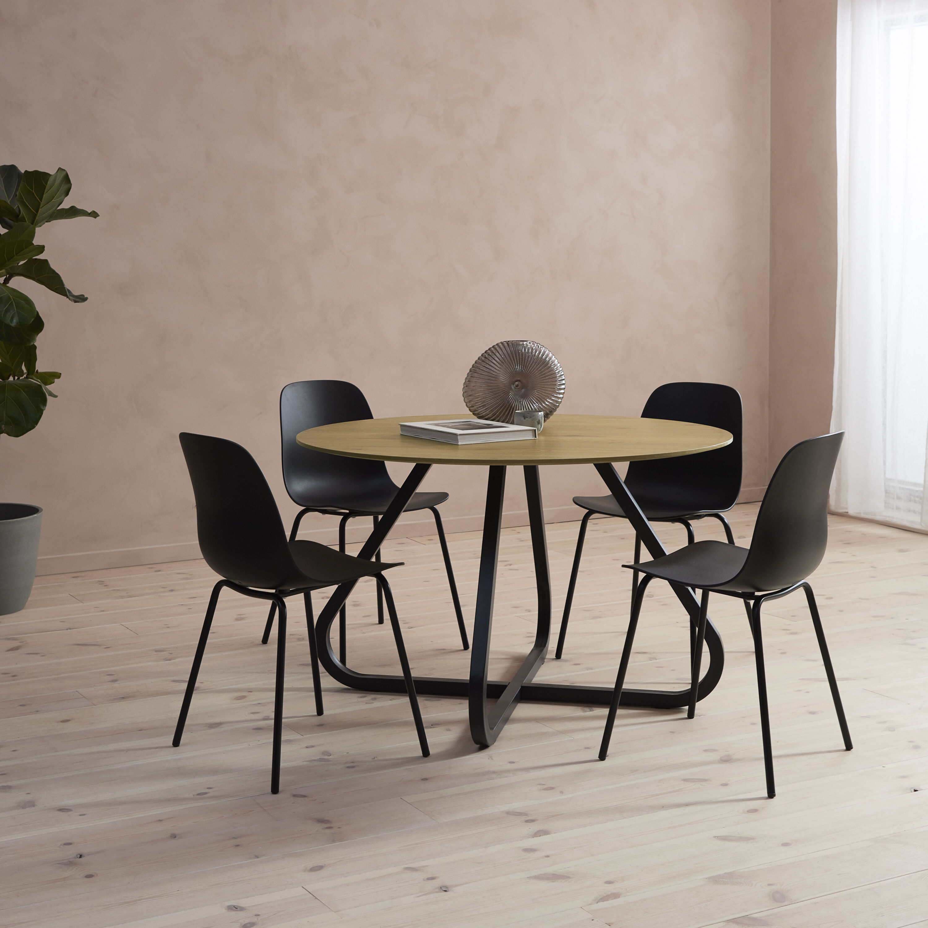  WT-3791-BLK Casual Dining Side Chair (Metal Frame)