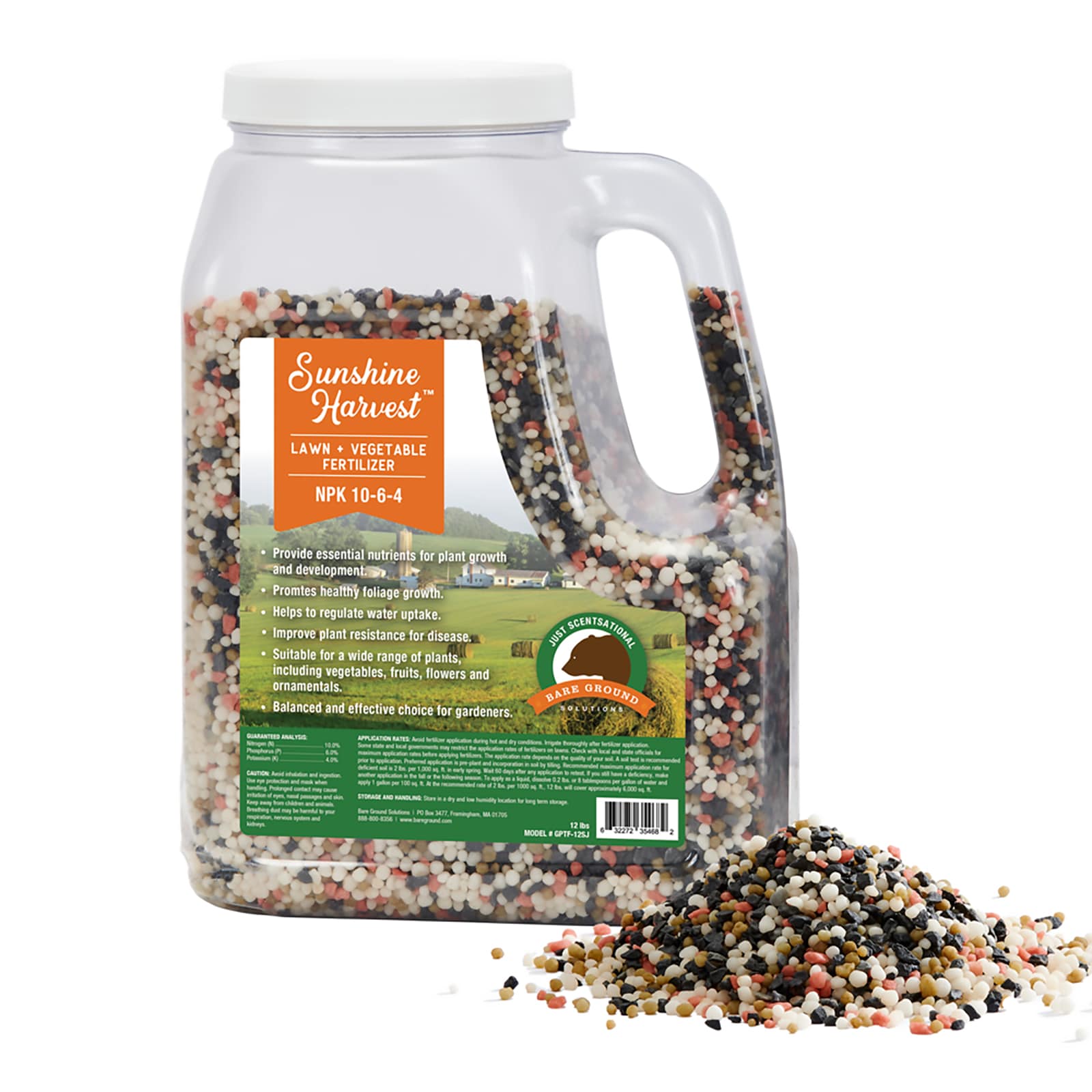 Just Scentsational GPTF-12SJ Sunshine Harvest 12-lb 648-sq ft 10-6-24 Natural Organic Lawn Starter Fertilizer