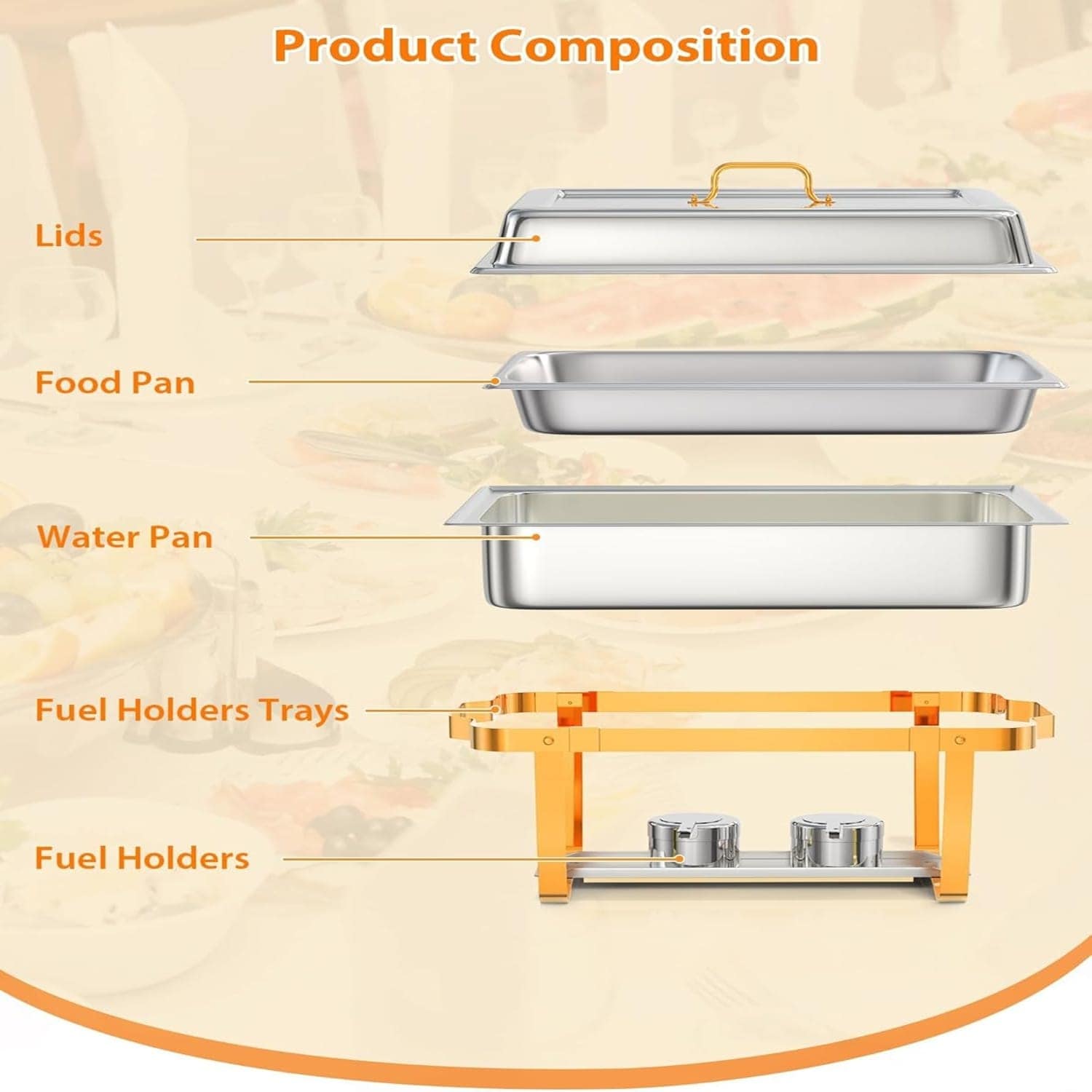 Qeetex LSHQPHO-16OKEBXG Buffet-Servers - View #3