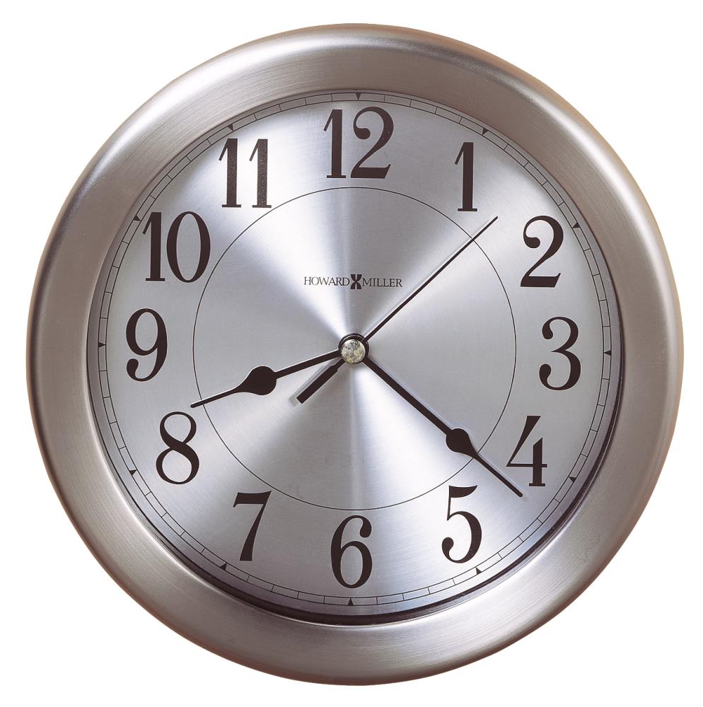 Pisces Brushed Nickel 8.5" Round Wall Clock