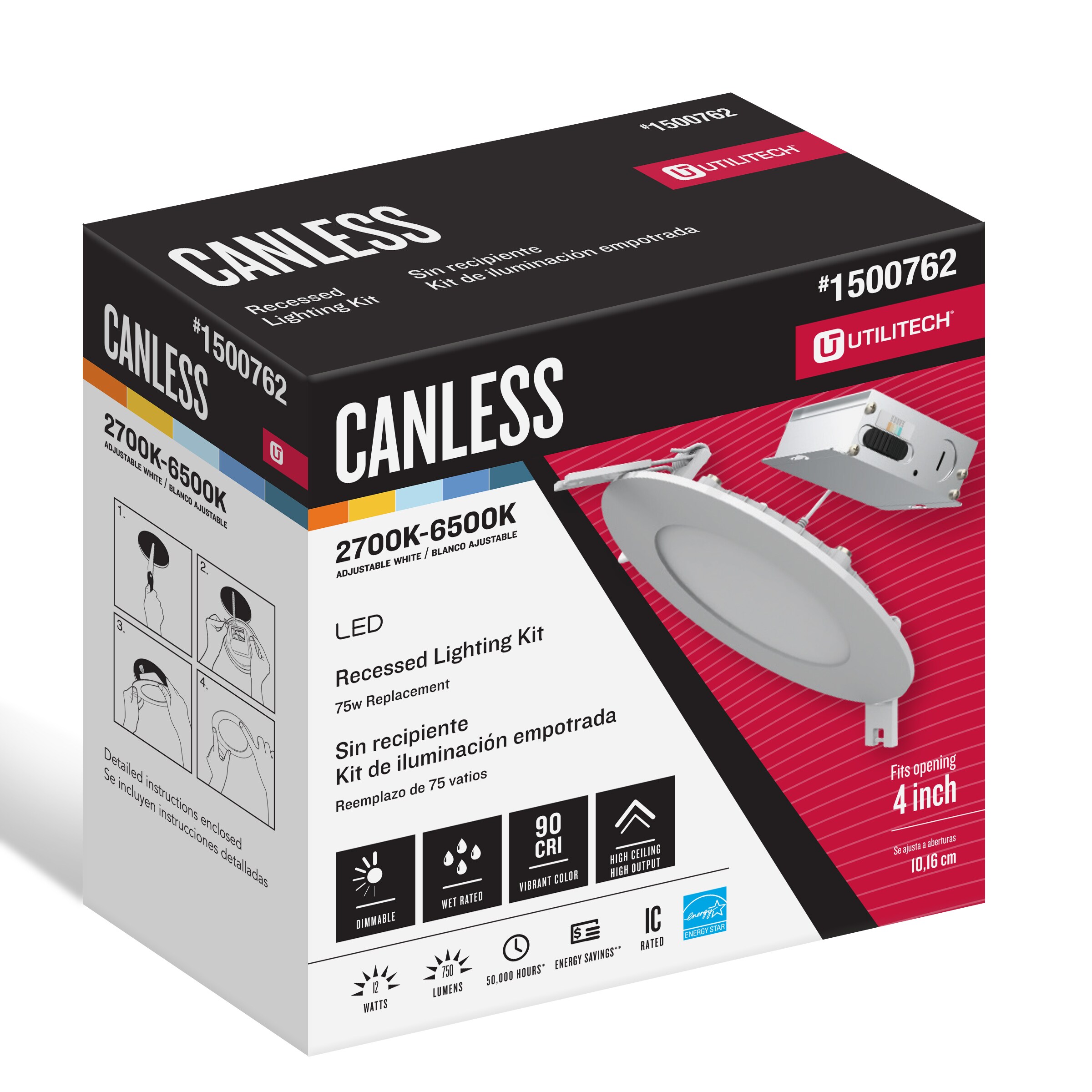 utilitech canless 2700k 6500k troubleshooting