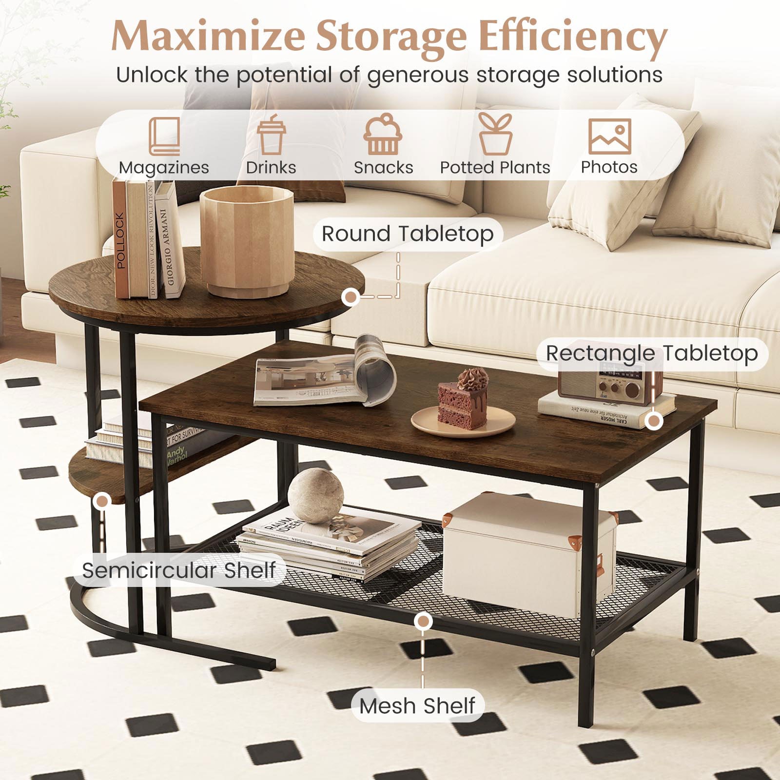 SUGIFT ZMLW014SUGHY2036 Accent-Table-Sets - View #4