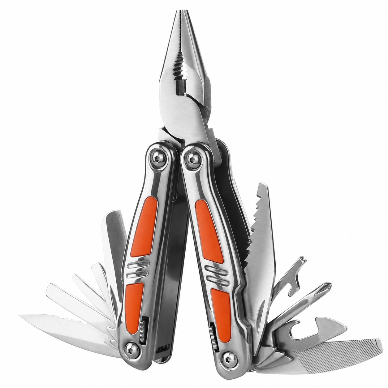 Etokfoks  14 in 1 Stainless Steel Utility Knife with included Self Locking Multi Tool Pliers for DIY Camping EDC 1 Piece