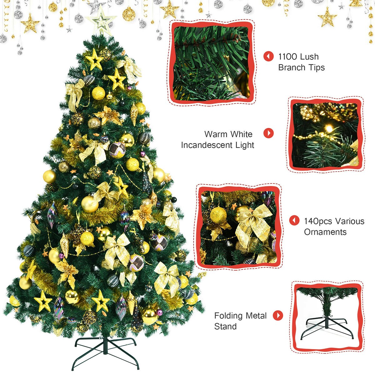 Forclover HYC-CM184 Artificial-Christmas-Trees - View #11