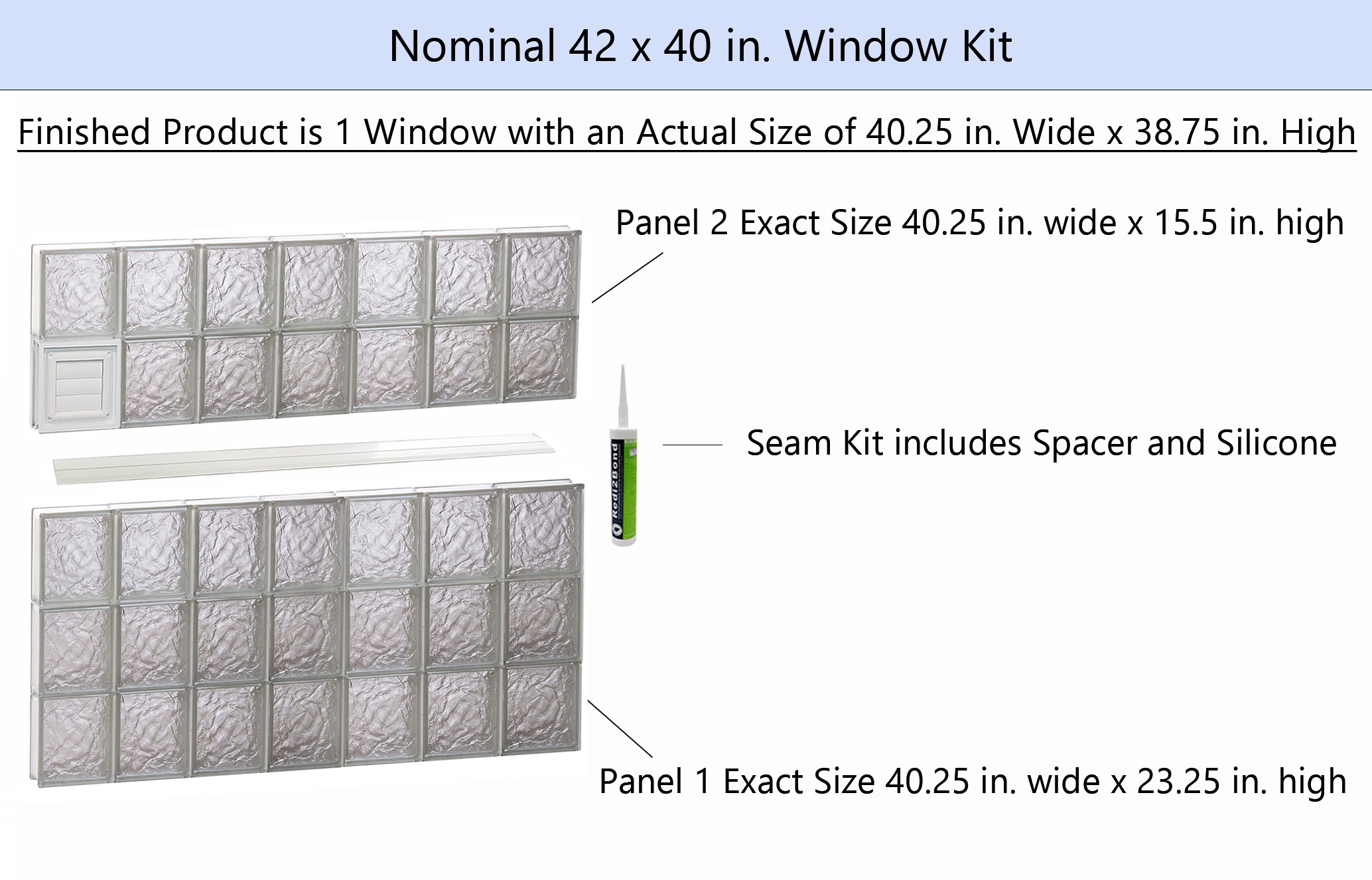 REDI2SET D4240IS Glass-Block-Windows - View #2