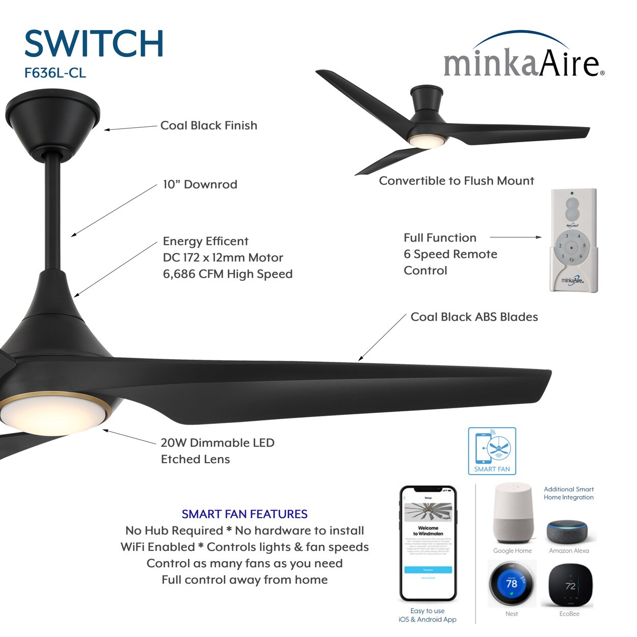 Minka Aire F636L-CL Ceiling-Fans - View #4