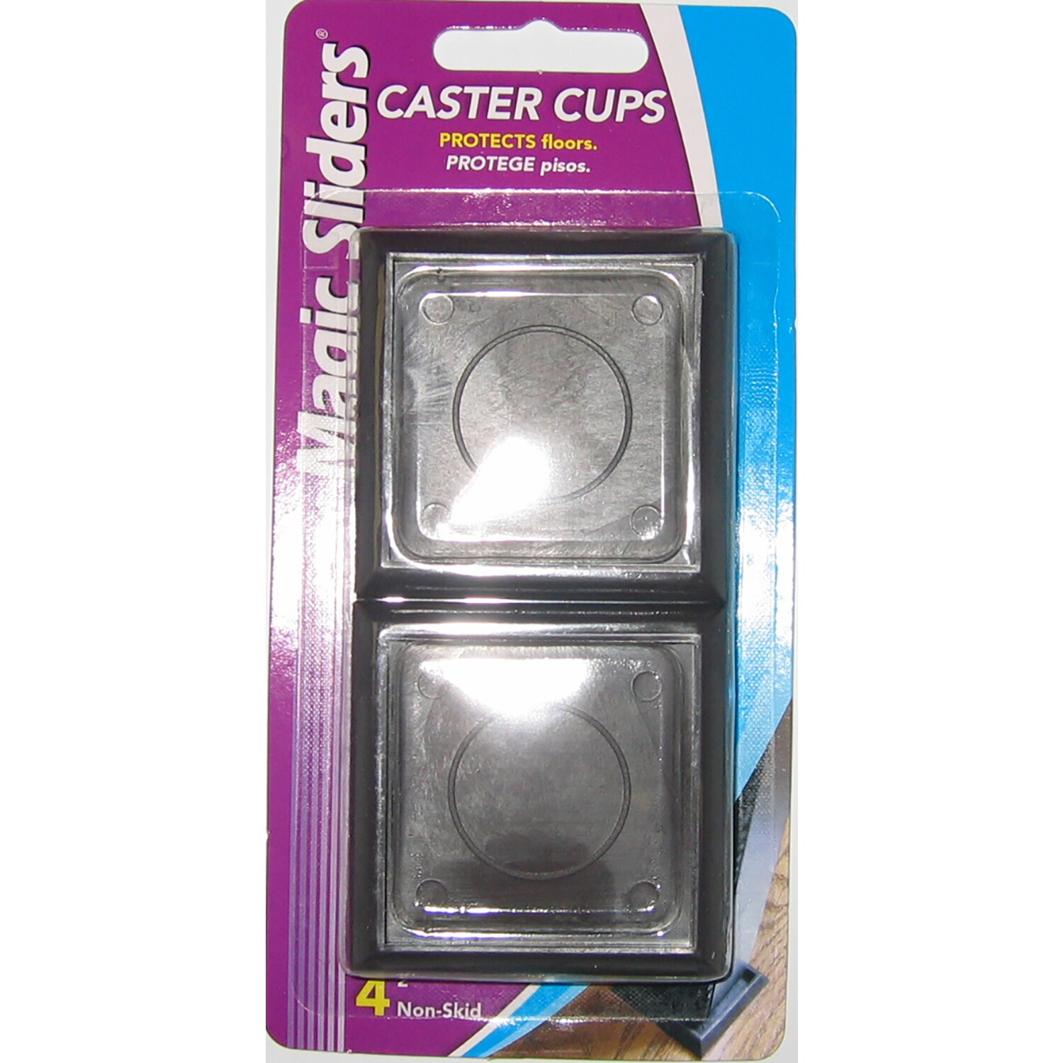 RUBY Sliders Magic Sliders Plastic Caster Cup Brown Square 2 in. W X 2 in. L 4 pk