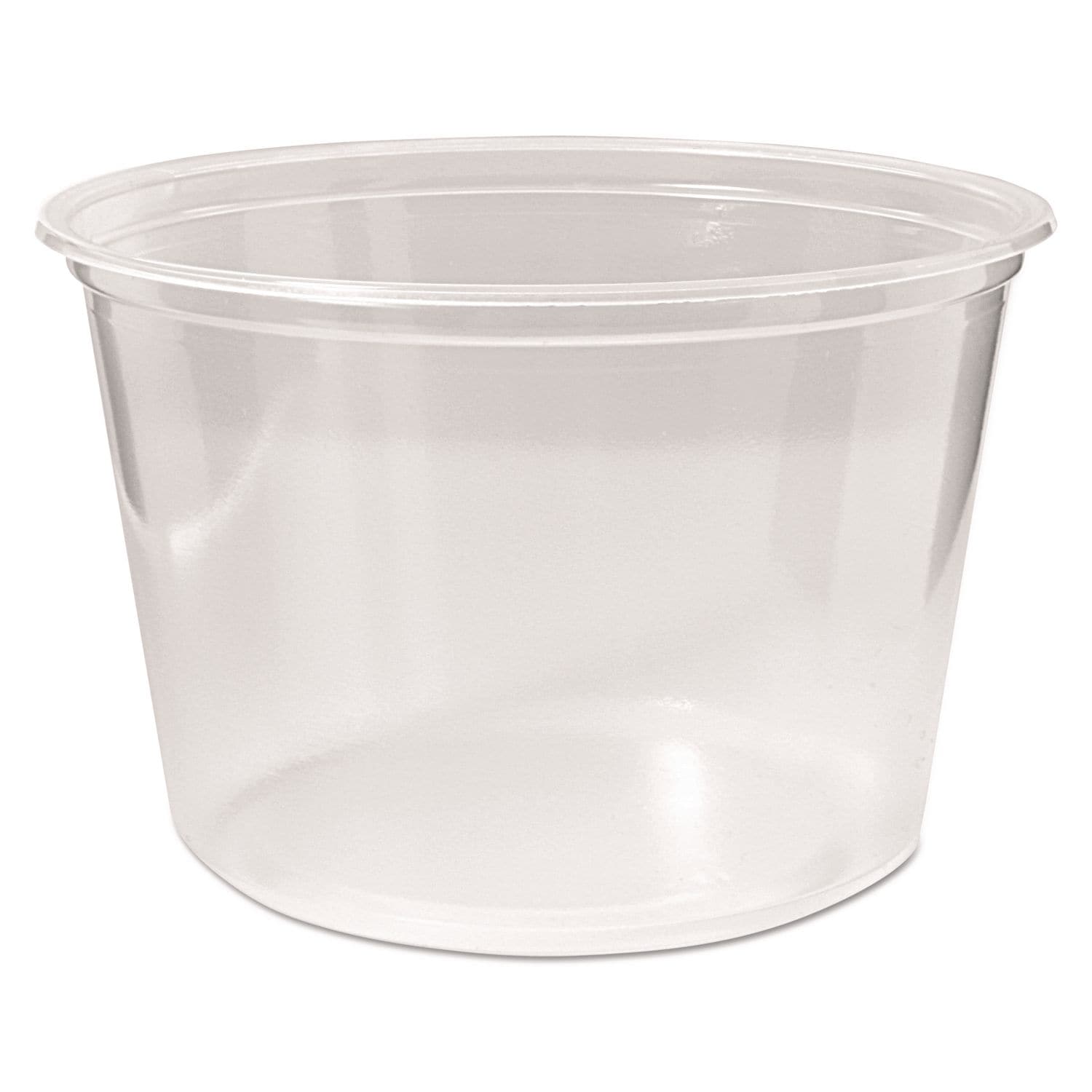 Fabri-Kal Microwavable Deli Containers 16 oz 4.6 in Diameter x 3 in h Clear Plastic 500/Carton