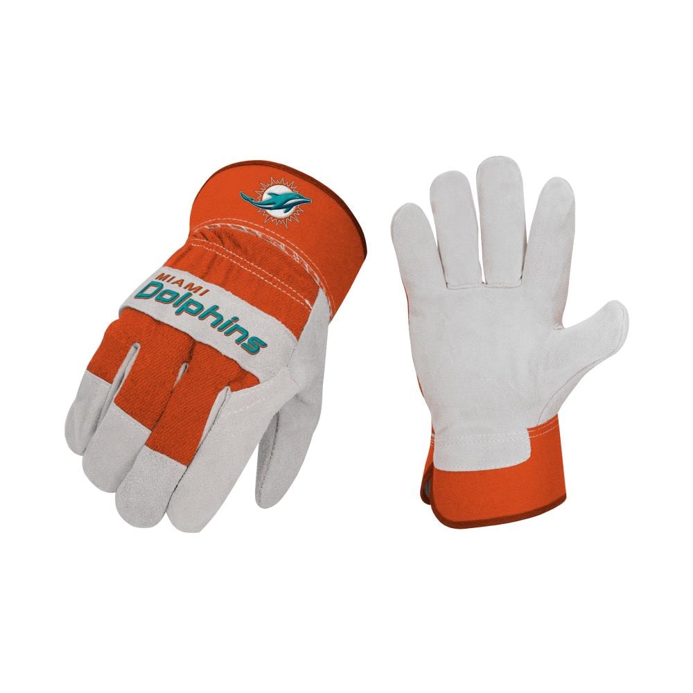 The Sports Vault Unisex Miami Dolphins Leather Multipurpose Gloves, One  Size Fits All (1-Pair) in the Work Gloves department at