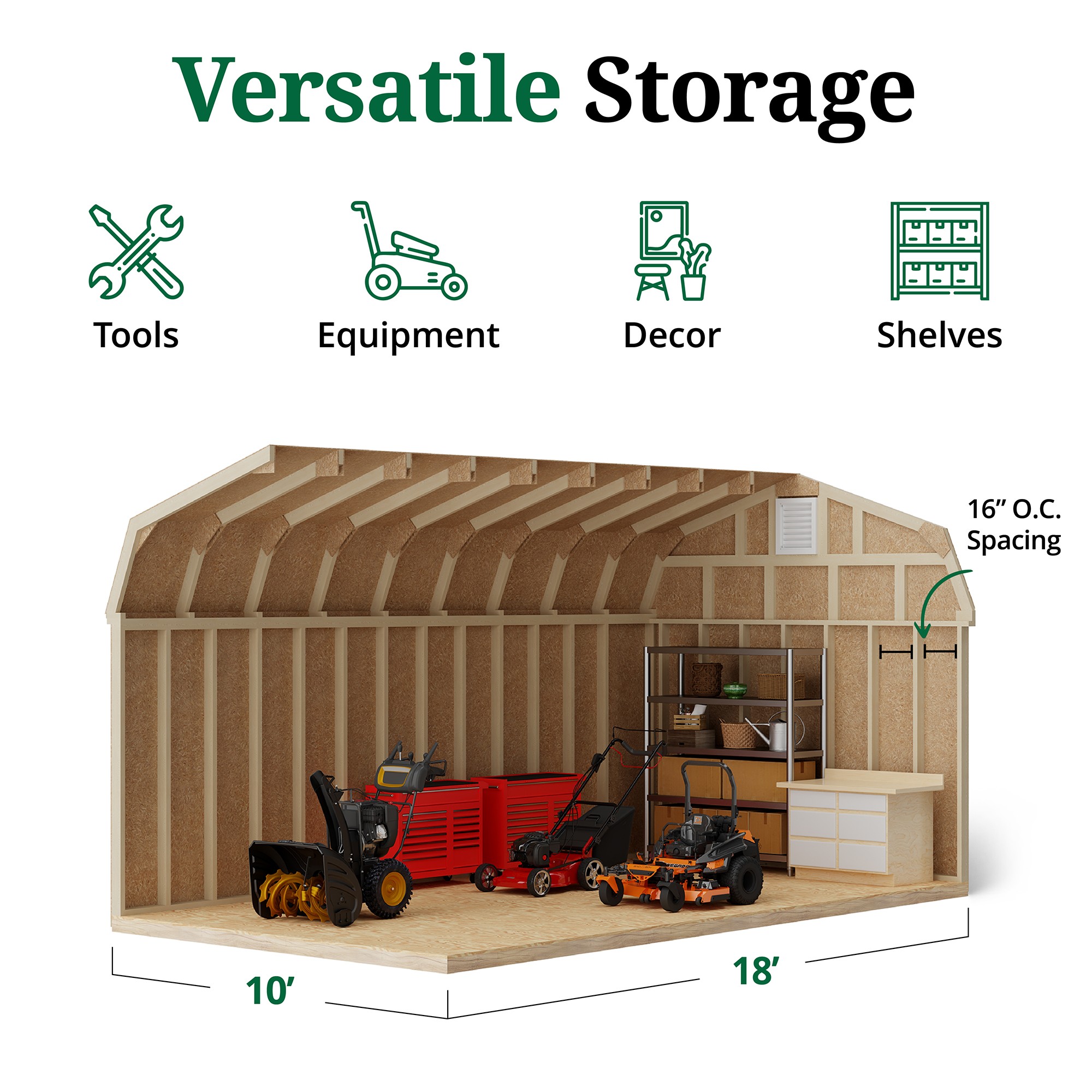 Little Cottage Co 10X18 WBCGS-PC Wood-Storage-Buildings - View #5