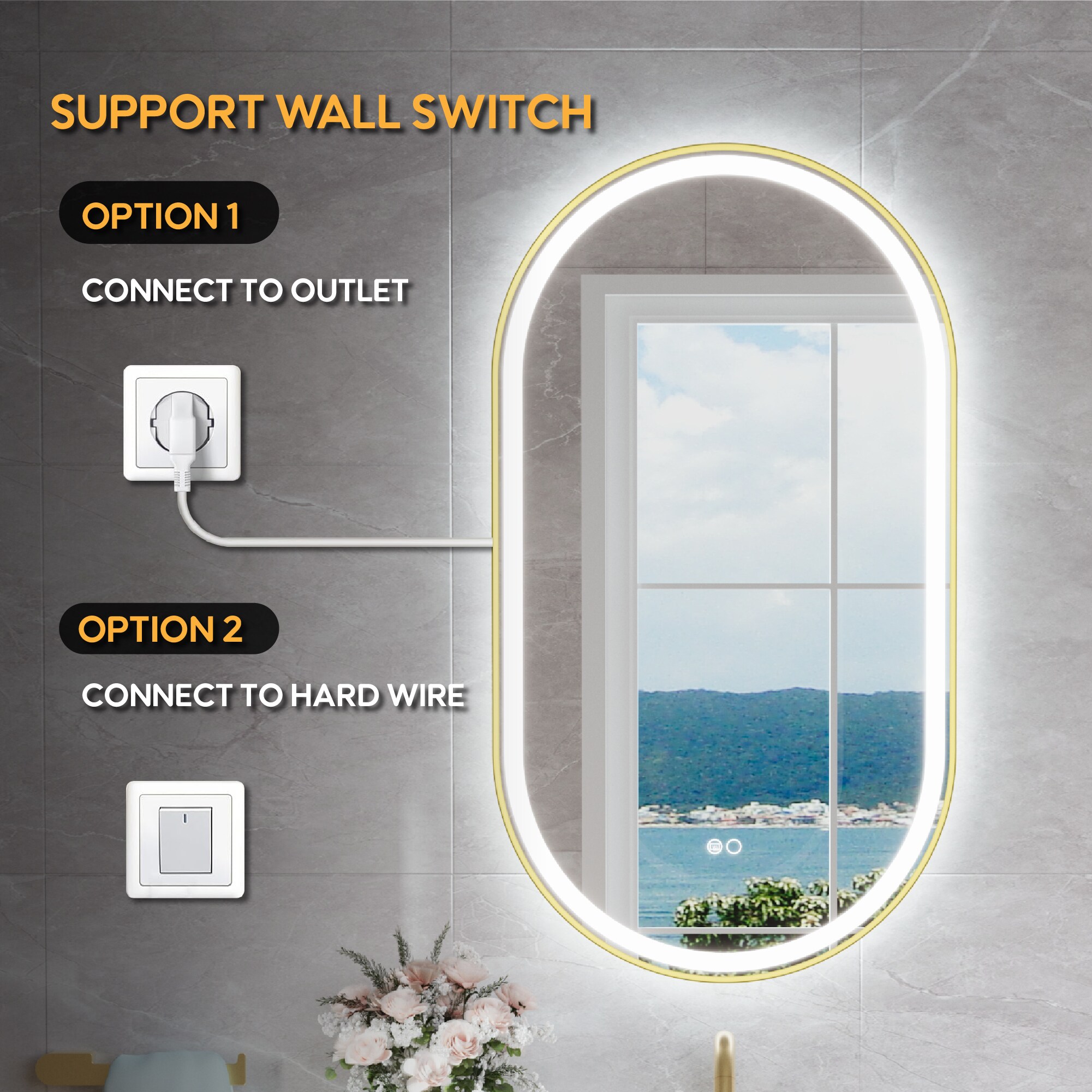 CALVON ZUB16-2036BG Framed-Bath-Mirrors - View #6