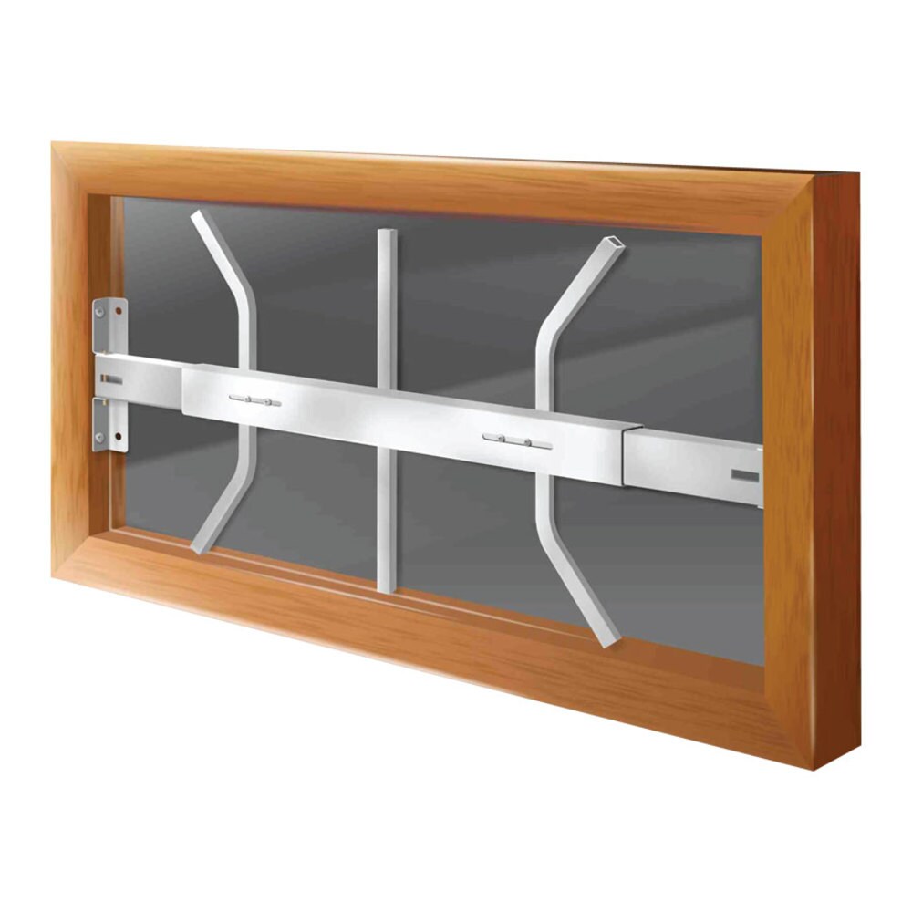 Mr. Goodbar S201 B 21-28 B Bar 21-in x 12-in White Steel Fixed Window Security Bar