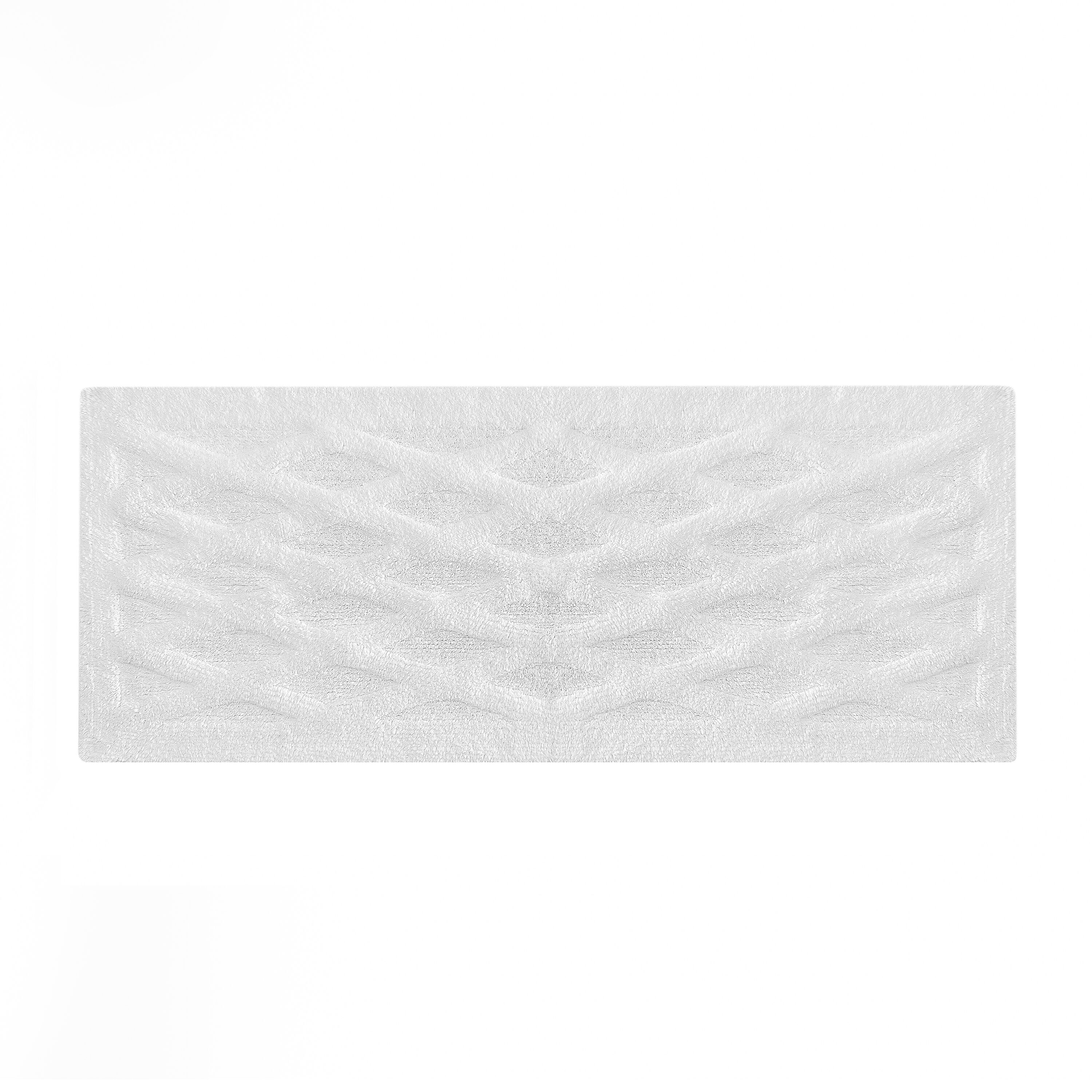 MH LONDON MH-BR-1073 Windsor 60-Inches x 24-Inches White Cotton Bath rug