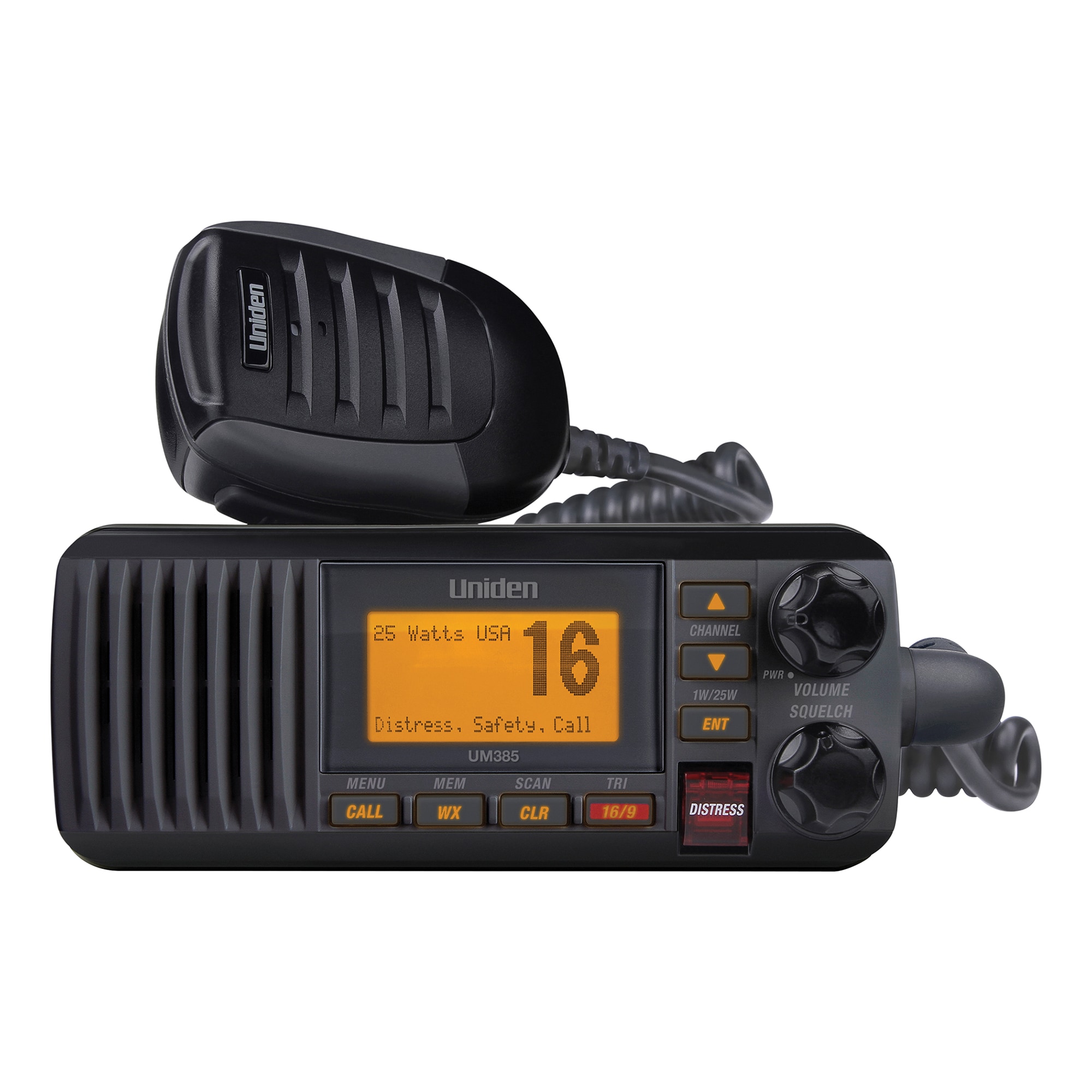 Uniden Uniden 25-Watt Fixed-Mount VHF Marine Radio with DSC, UM385 (Black) UNNUM385BK Sansujyuku sansujyuku.com