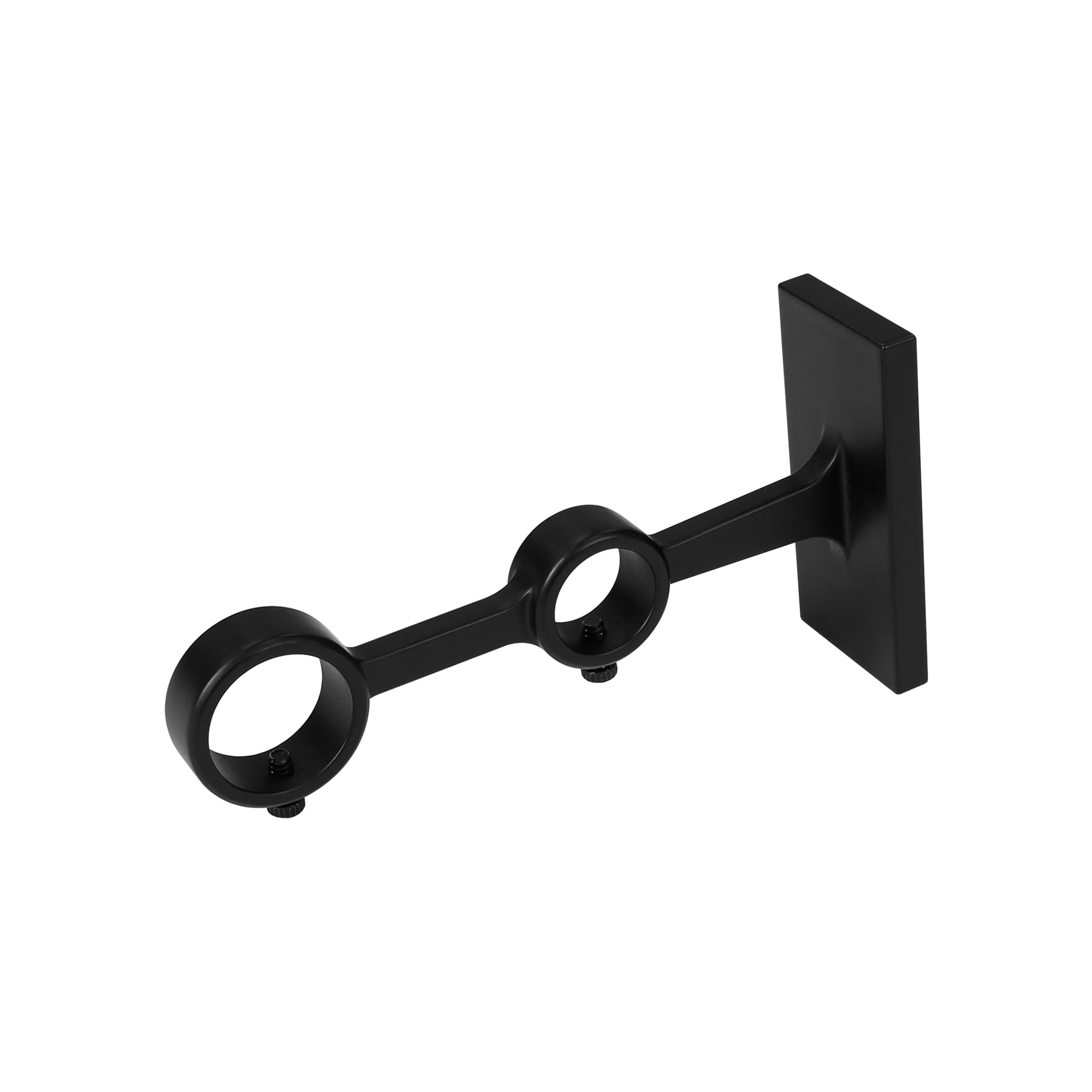 Lumi Home Furnishings 3 -Pack Matte Black Steel Double curtain rod bracket